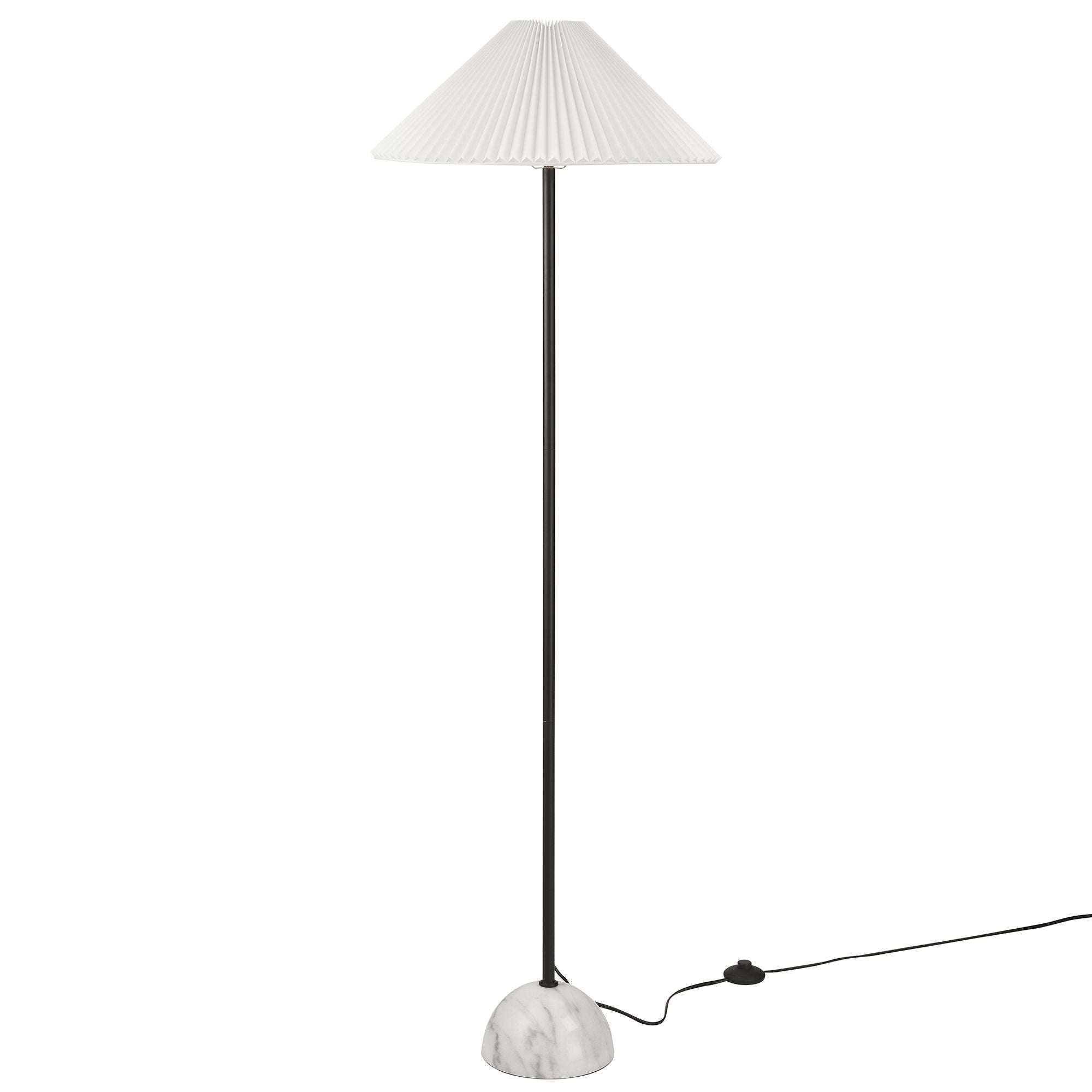 Illusion Marble Dome Floor Lamp, Black