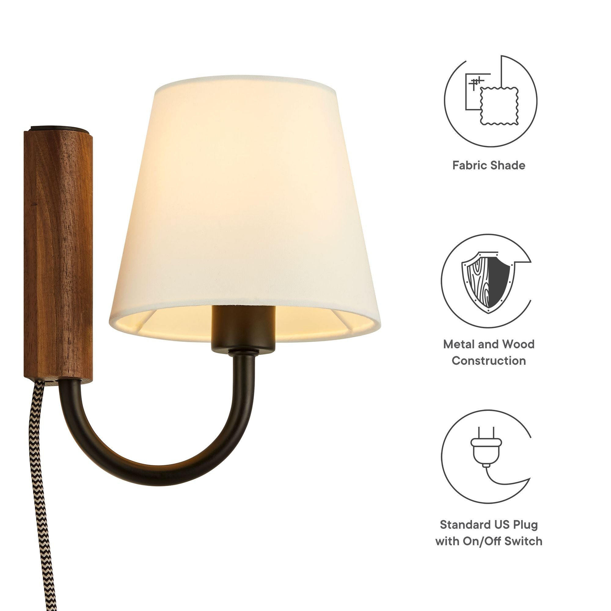 Sunlit Swivel Wall Sconce, Walnut Black