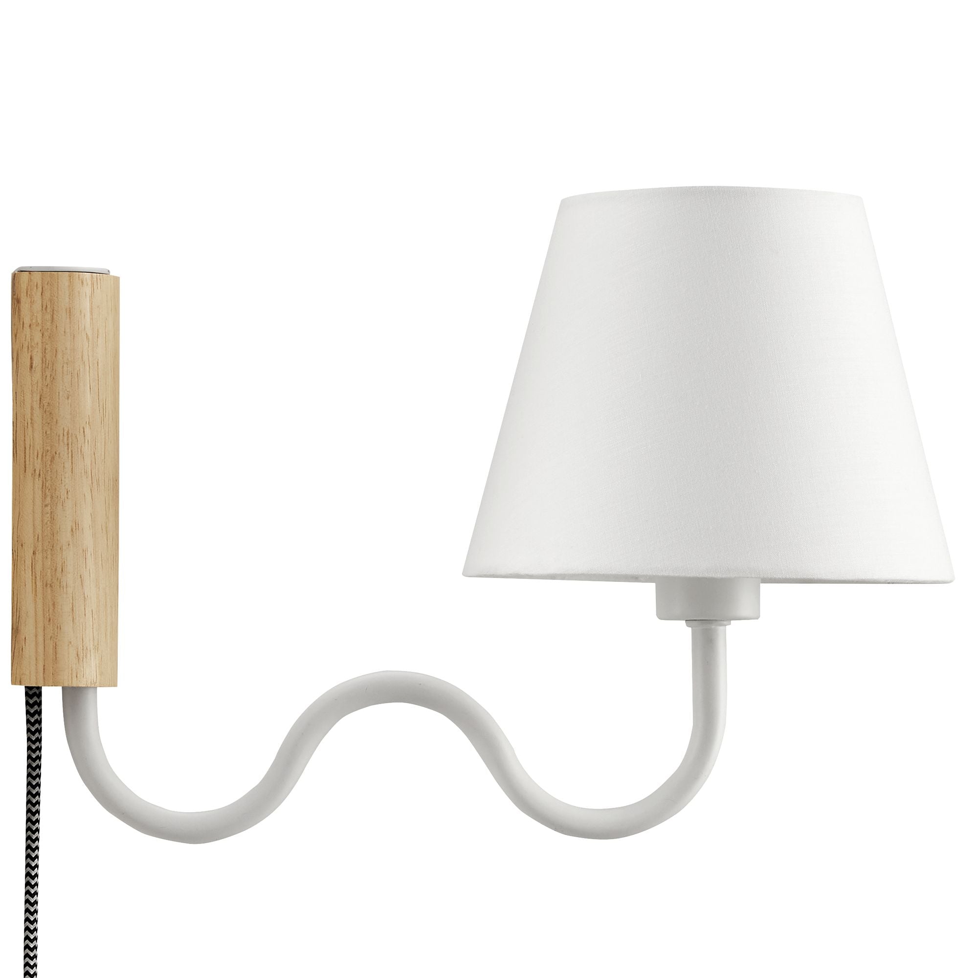 Sunlit Squiggle Arm Wall Sconce, Natural White