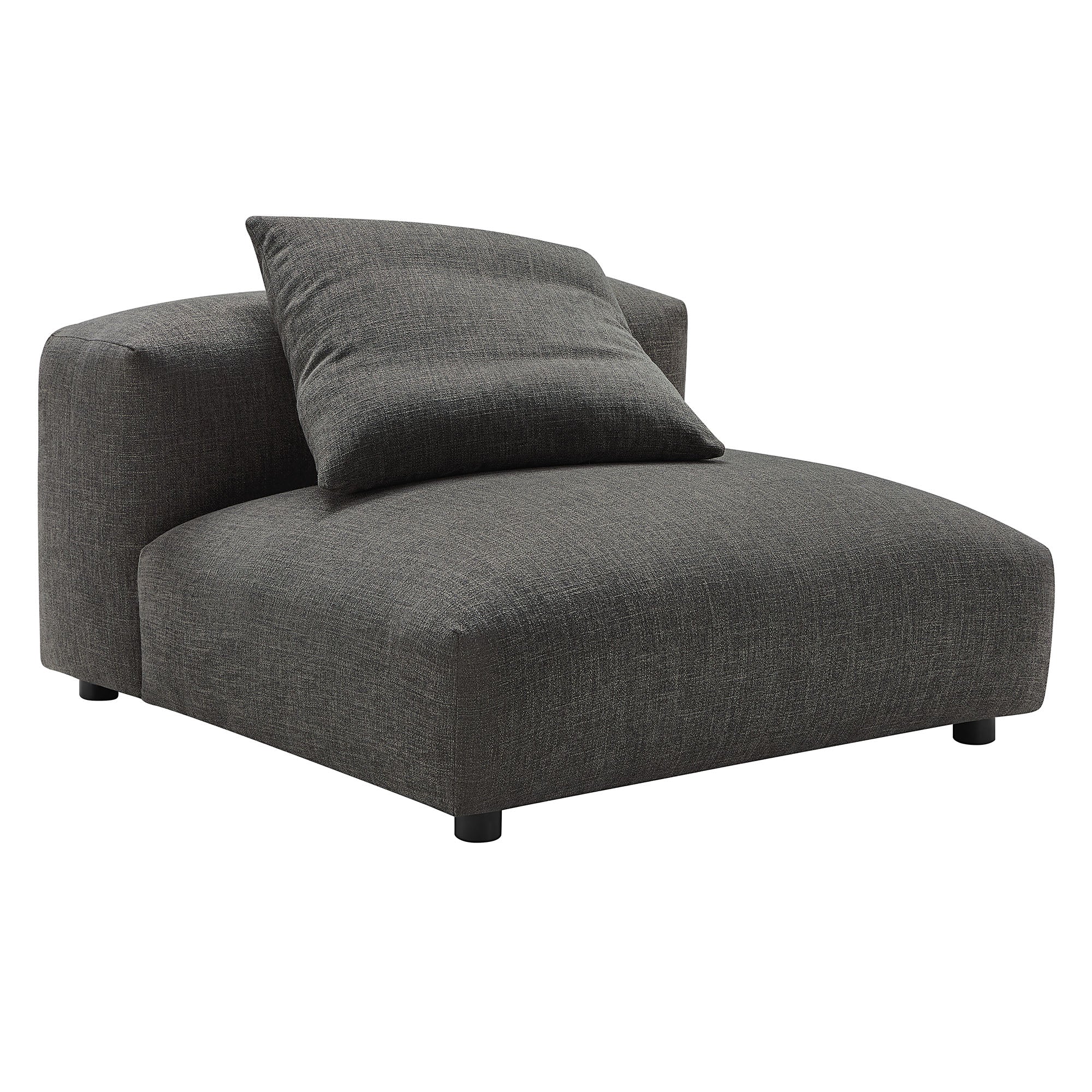 Solace 3-Piece Modular Upholstered Fabric Sectional Sofa, Charcoal
