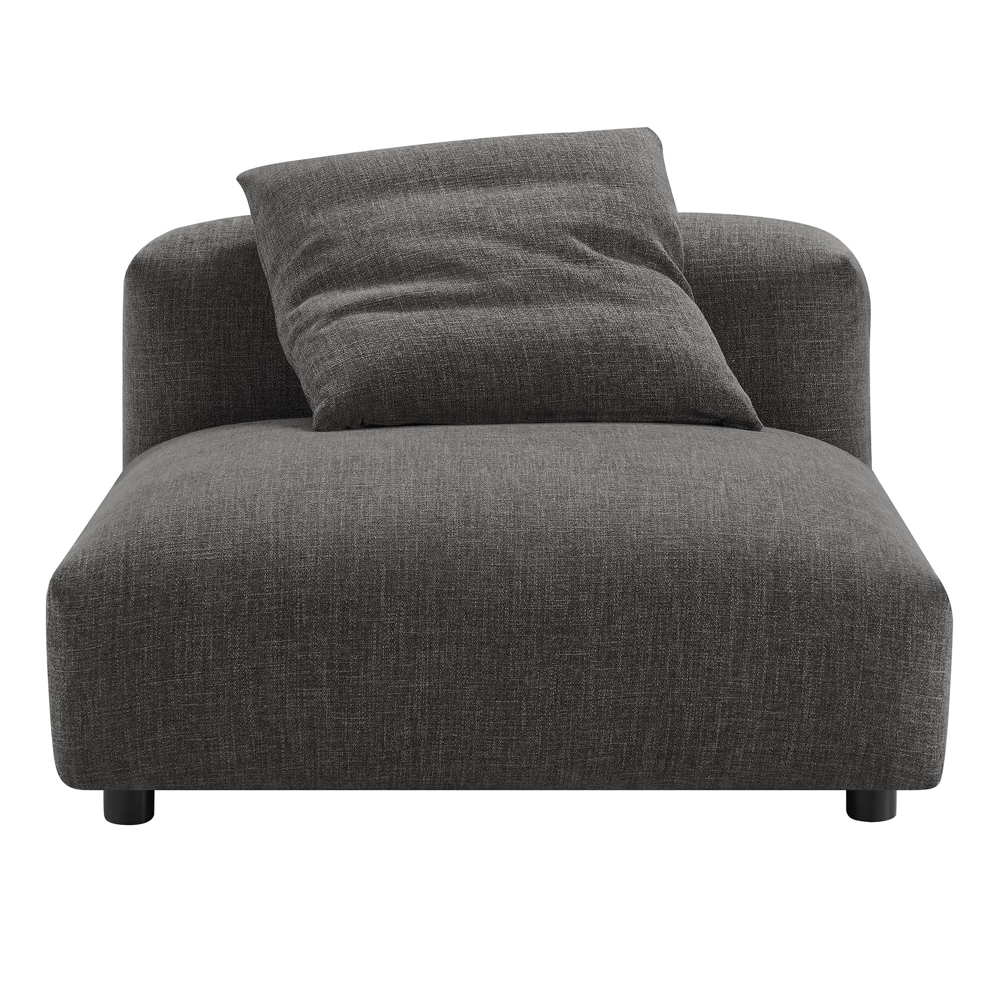 Solace 4-Piece Modular Upholstered Fabric Sectional Sofa, Charcoal