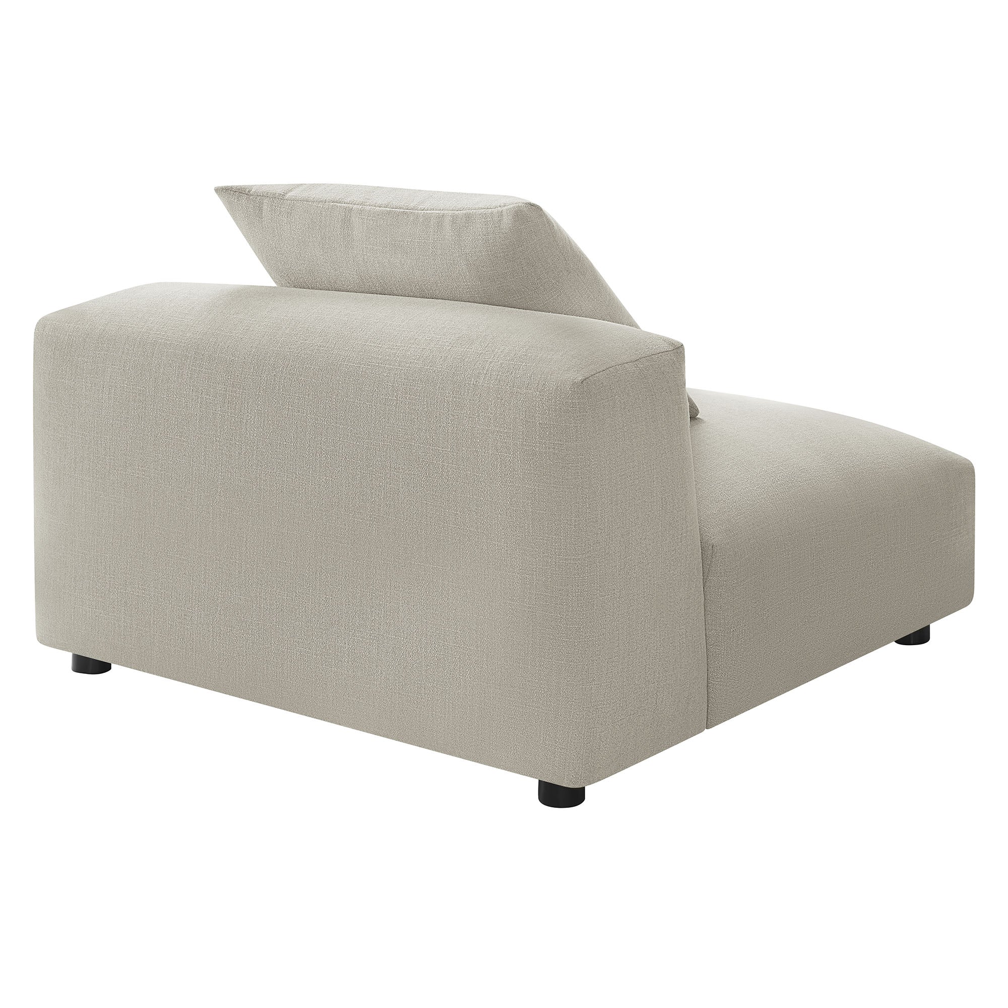 Solace Modular Upholstered Fabric Armless Chair, Linen