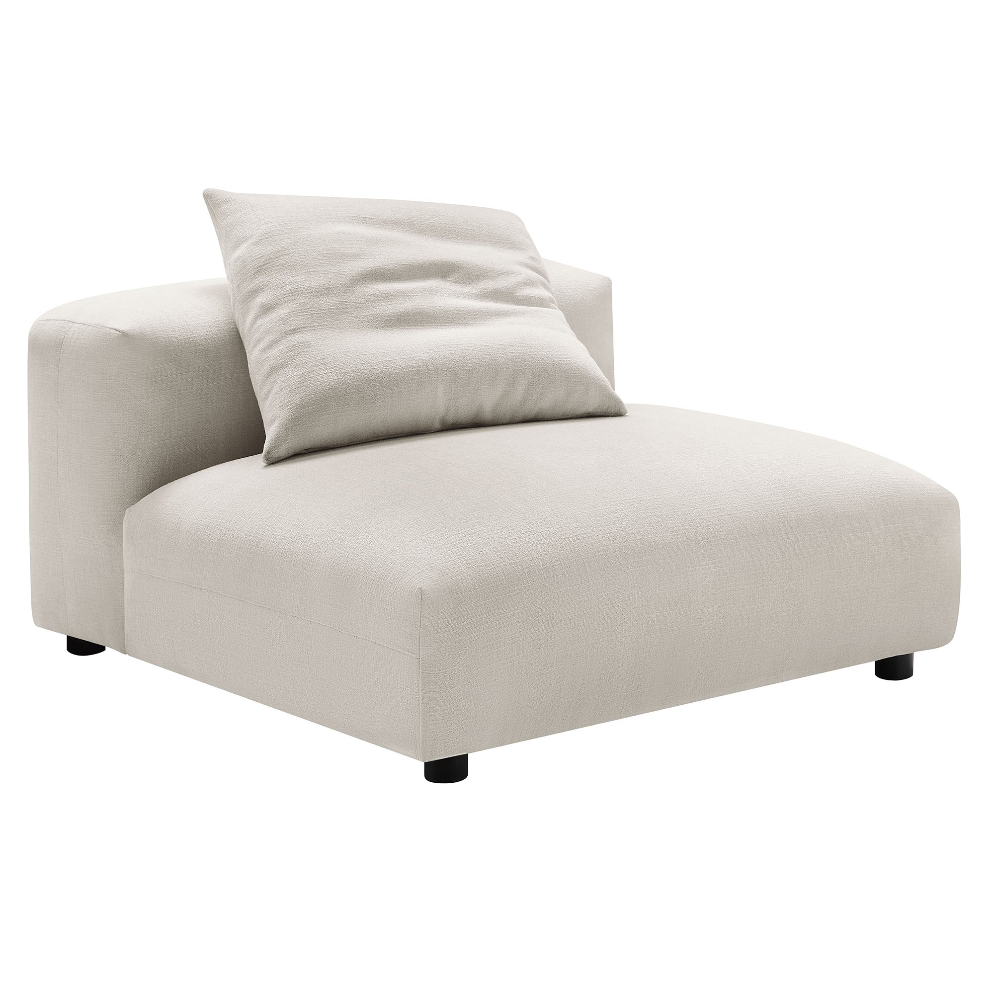 Solace 3-Piece Modular Upholstered Fabric Sofa, Salt