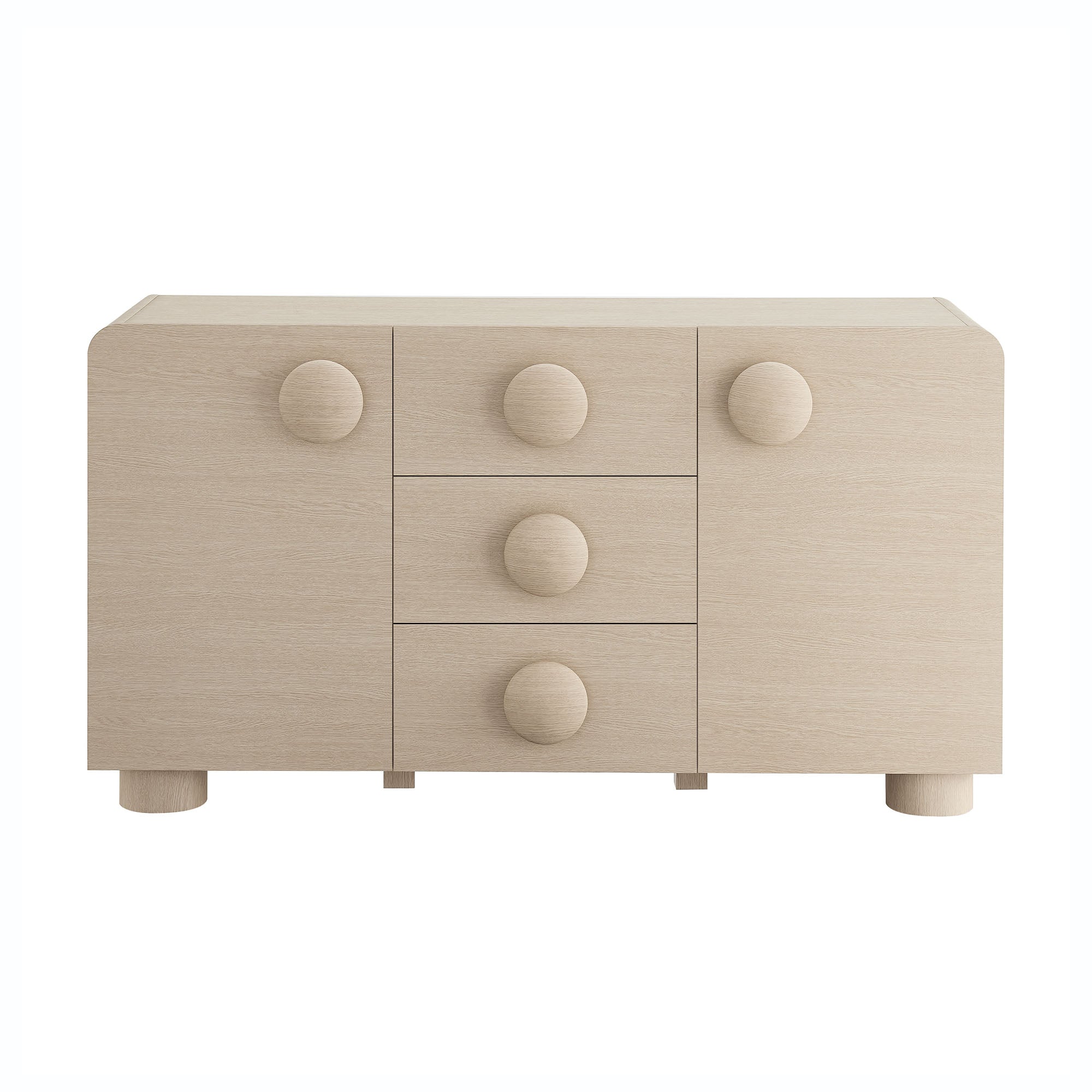 Sonnet 57" Sideboard Storage Cabinet, Ash