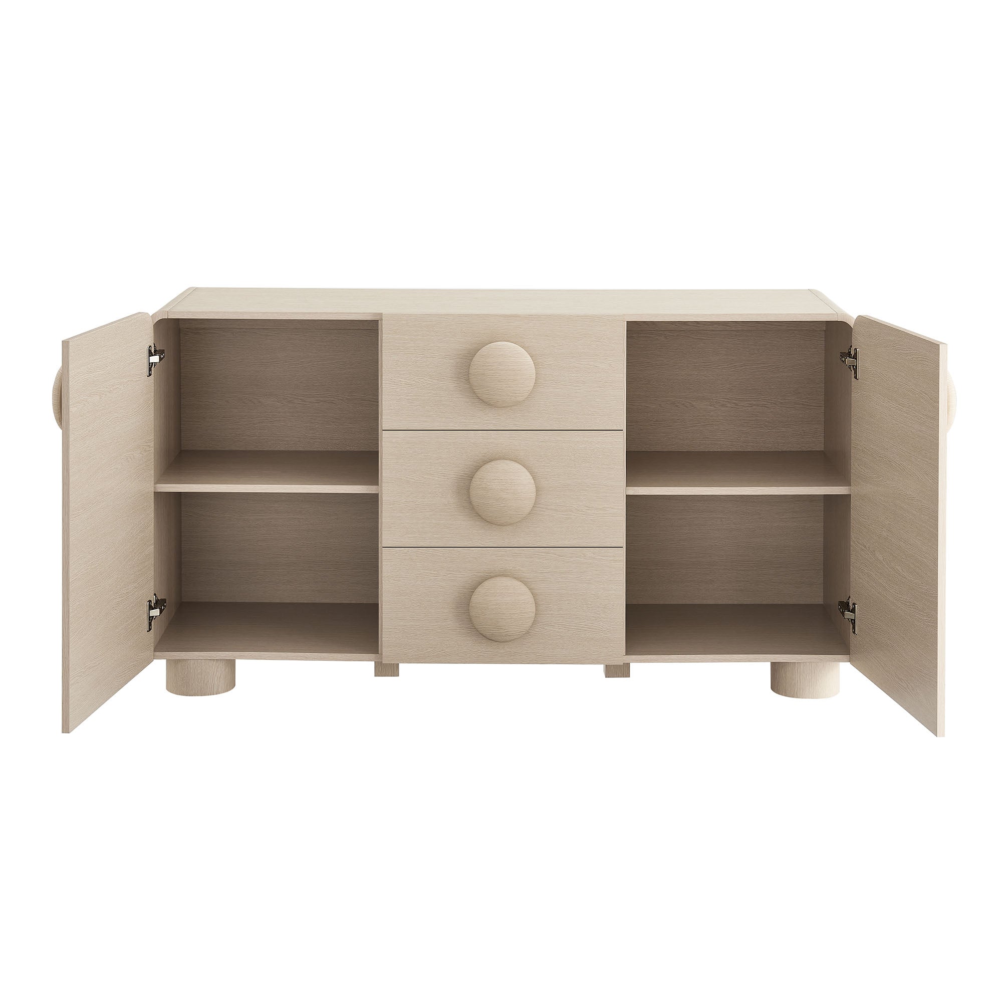 Sonnet 57" Sideboard Storage Cabinet, Ash