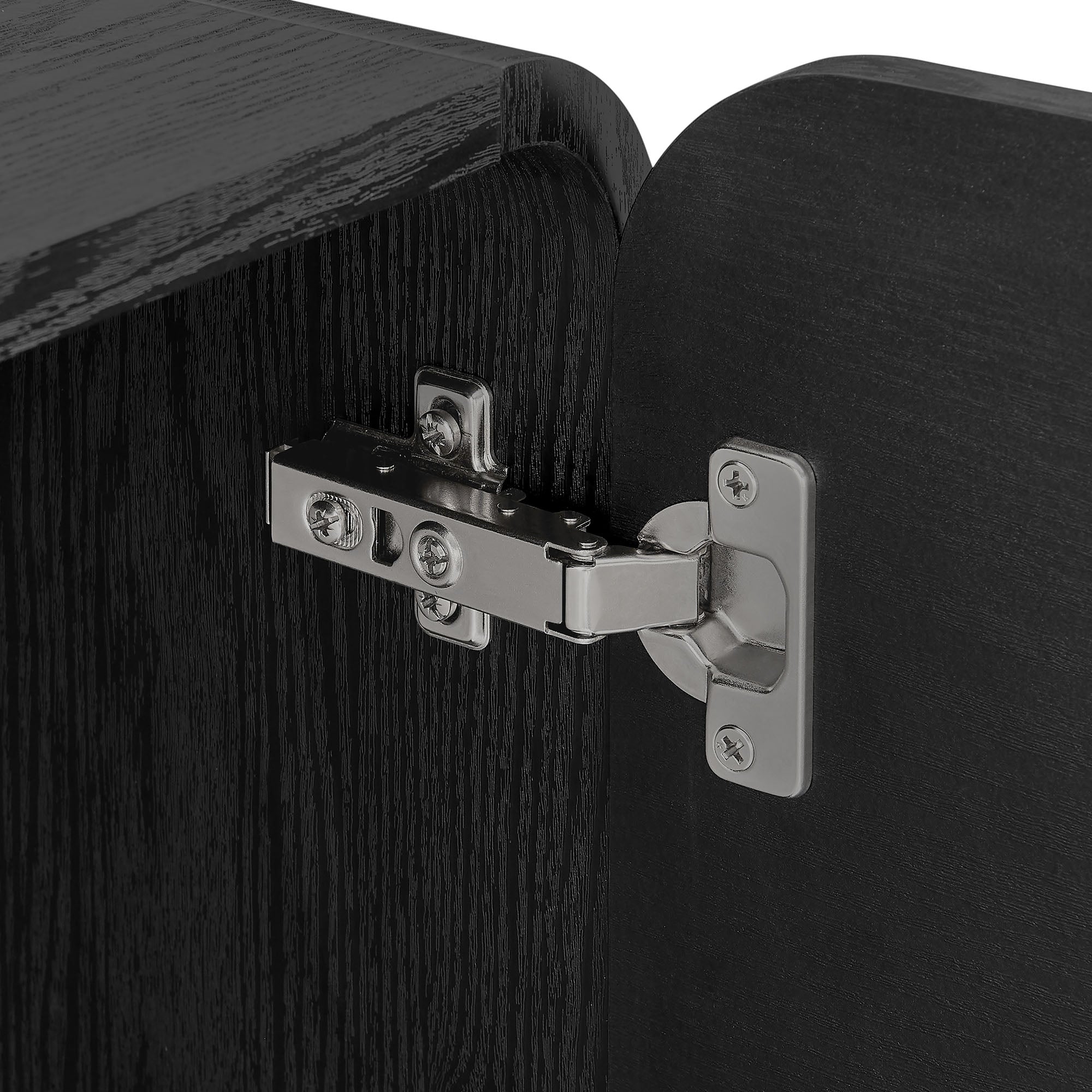 Sonnet 57" Sideboard Storage Cabinet, Black