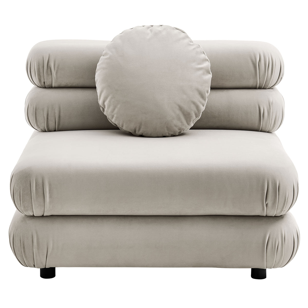 Jubilee 5-Piece Modular Performance Velvet Sectional Sofa, Almond
