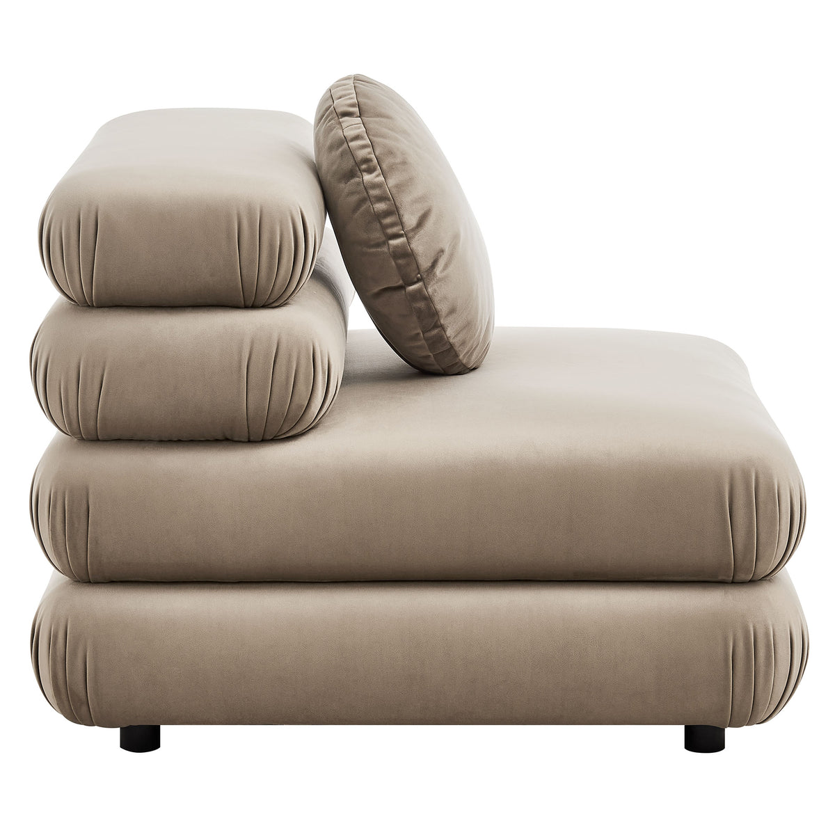Jubilee 3-Piece Modular Performance Velvet Sectional Sofa, Taupe