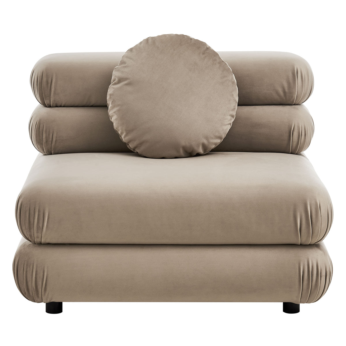 Jubilee 3-Piece Modular Performance Velvet Sectional Sofa, Taupe