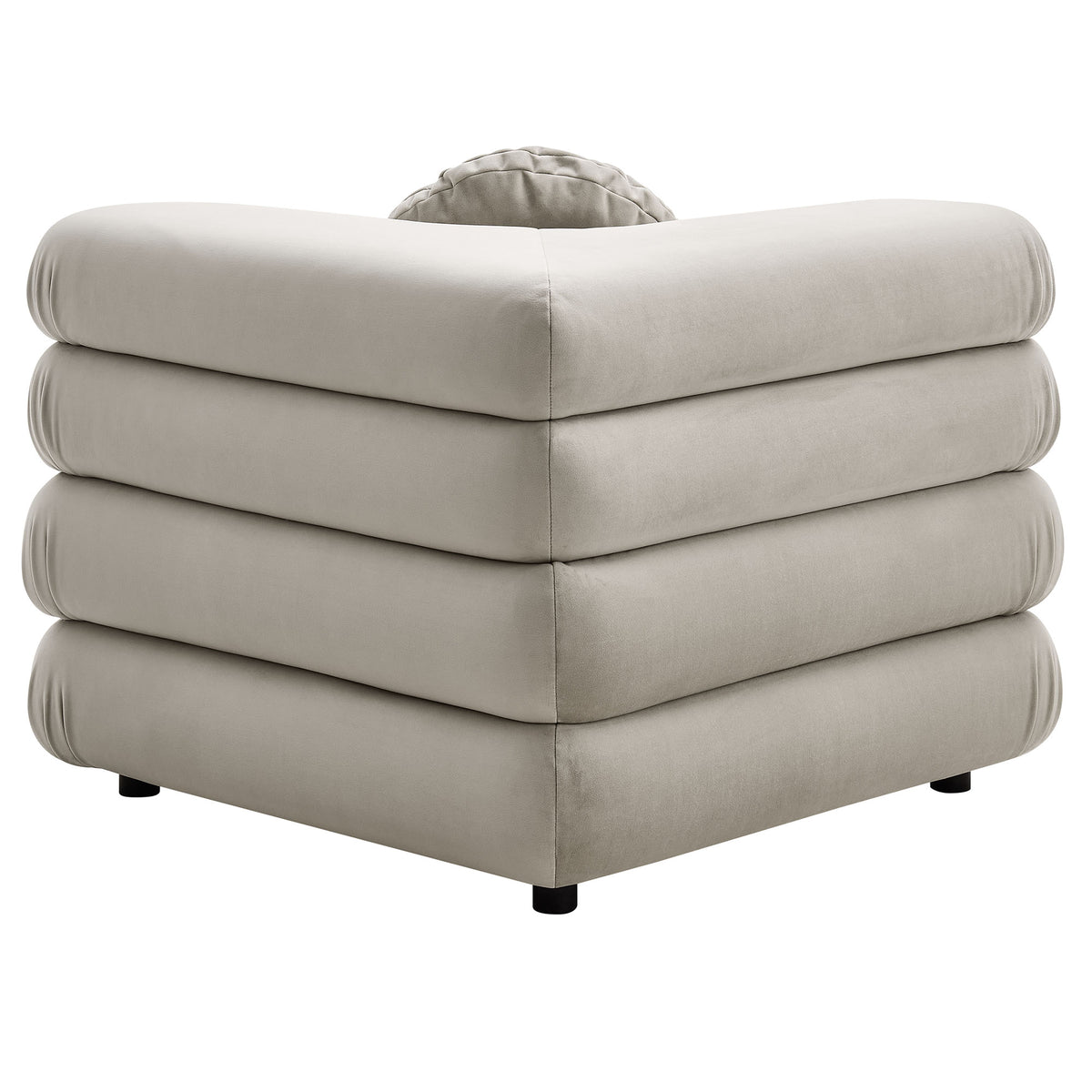 Jubilee 5-Piece Modular Performance Velvet Sectional Sofa, Almond