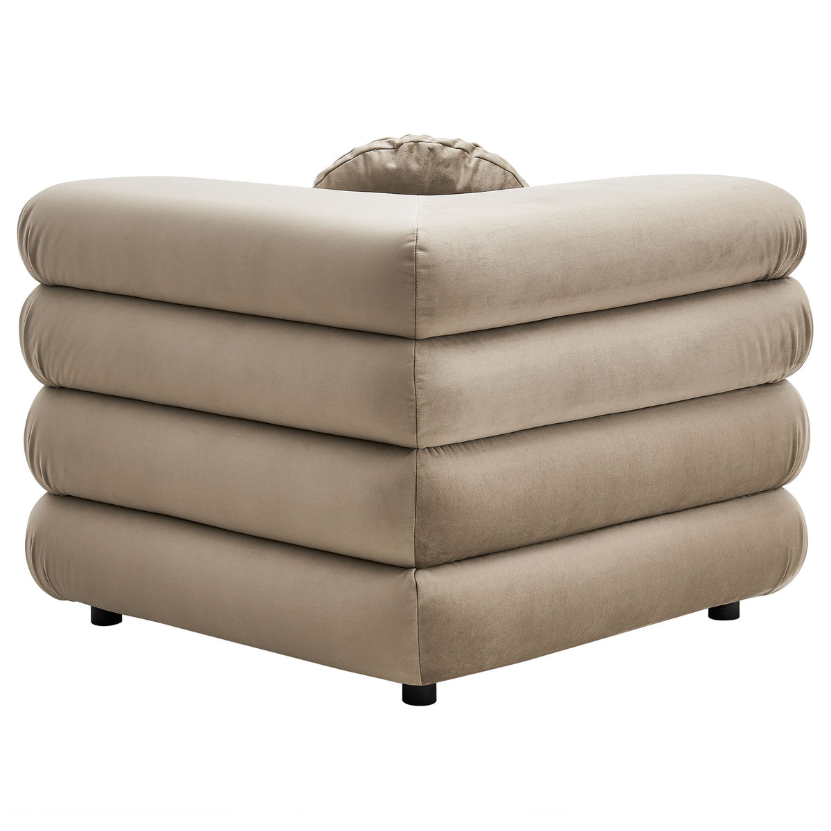 Jubilee 3-Piece Modular Performance Velvet Sectional Sofa, Taupe