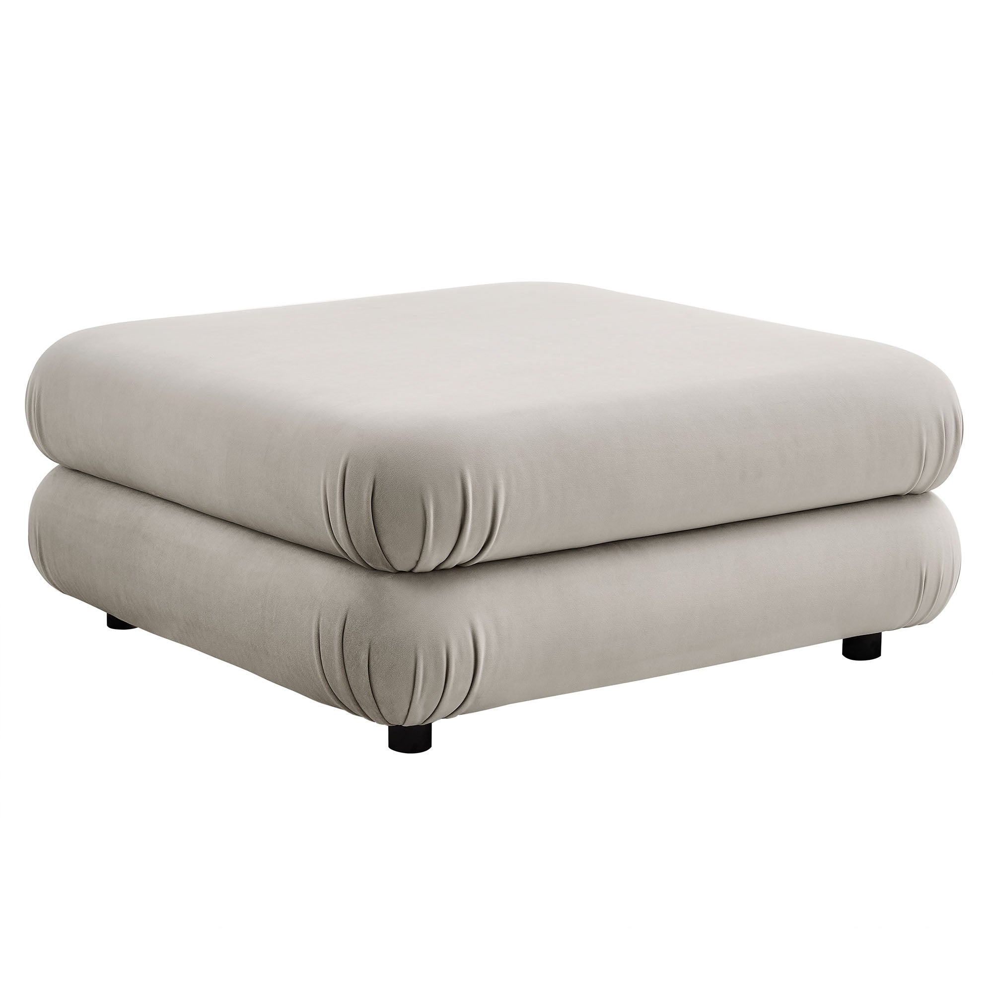 Jubilee 4-Piece Modular Performance Velvet Sectional Sofa, Almond