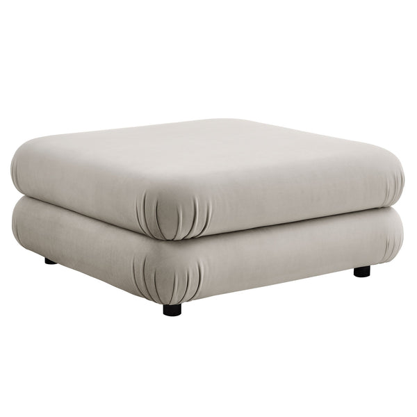 Jubilee Modular Performance Velvet Ottoman, Almond