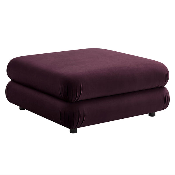 Jubilee Modular Performance Velvet Ottoman, Mulberry