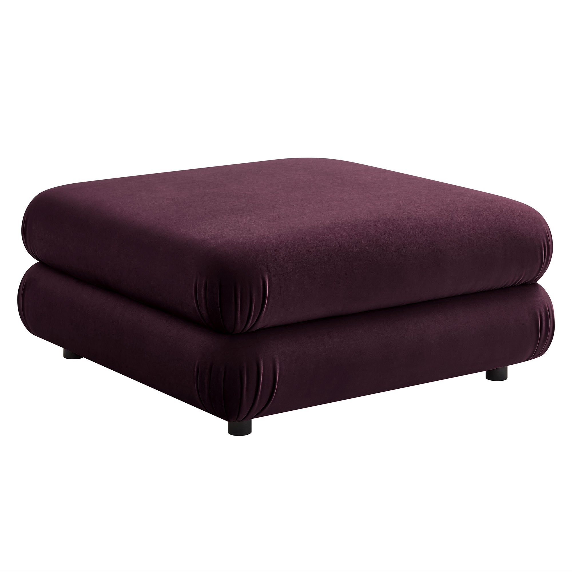Jubilee 4-Piece Modular Performance Velvet Sectional Sofa, Mulberry