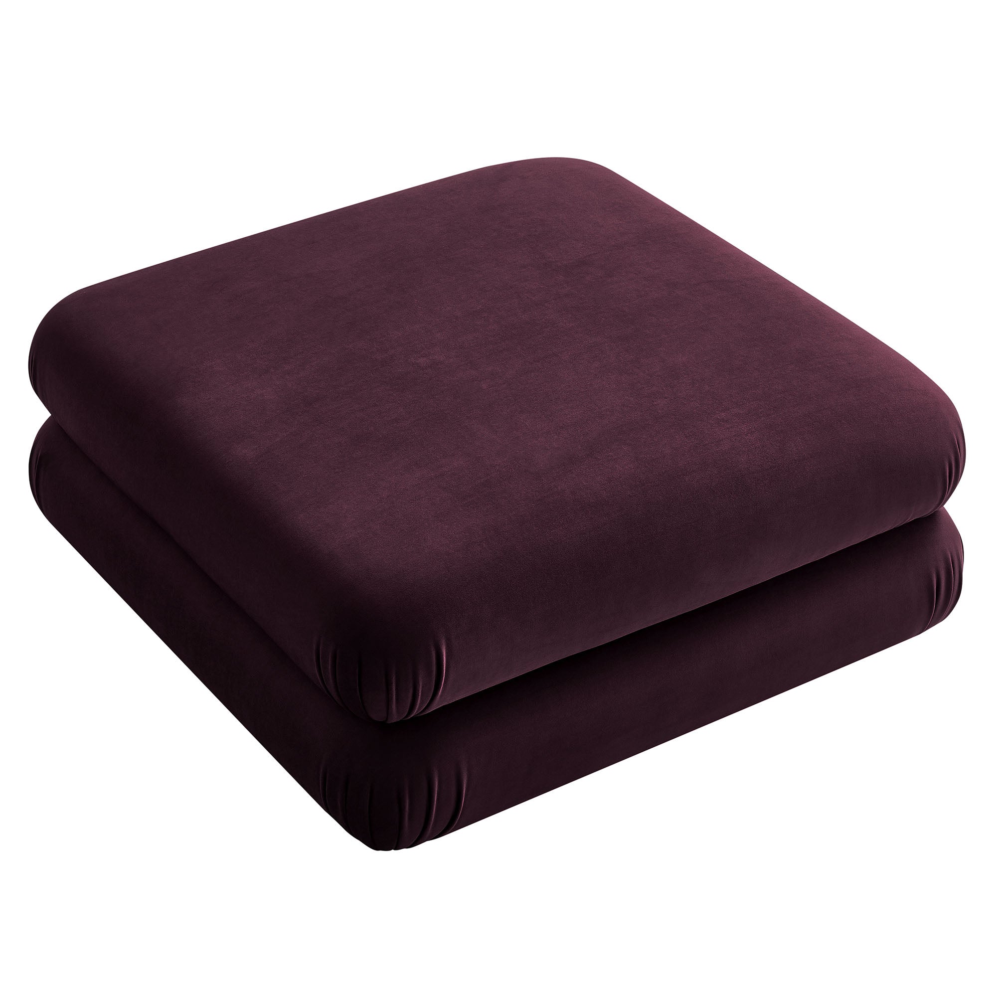 Jubilee Modular Performance Velvet Ottoman, Mulberry