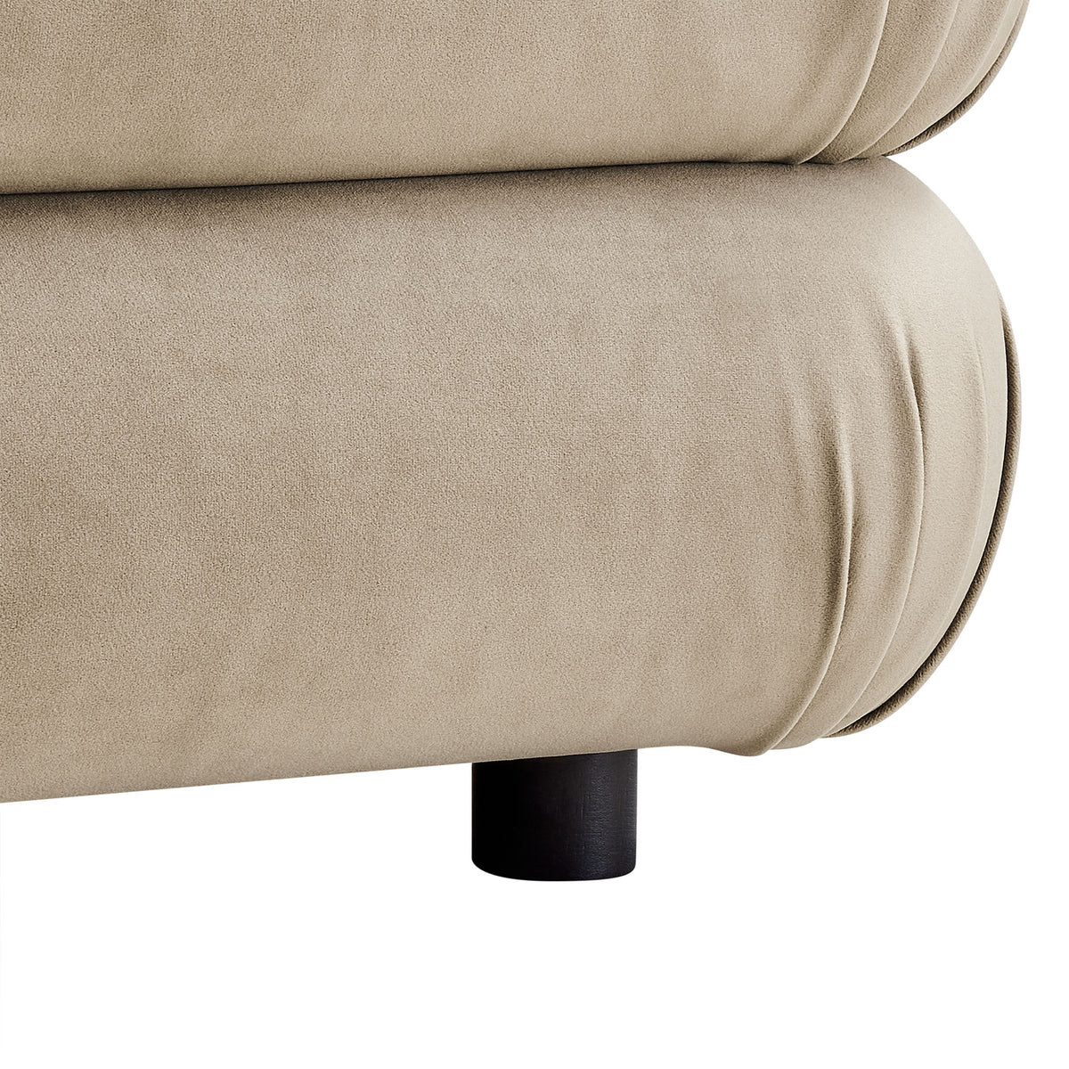 Jubilee Modular Performance Velvet Ottoman, Taupe