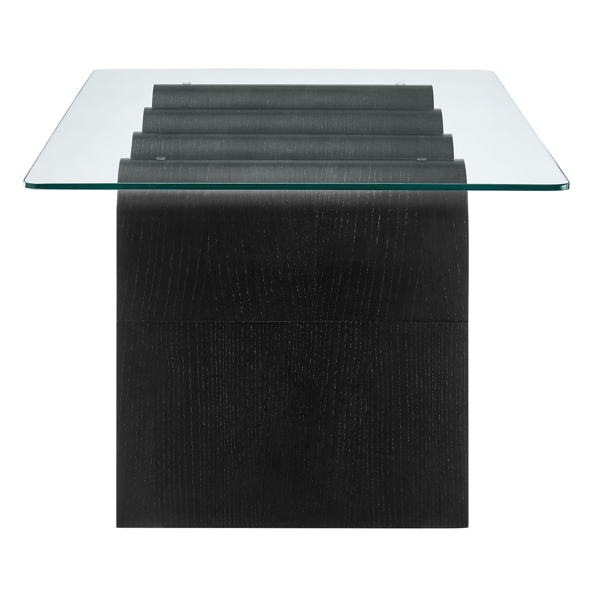 Ondine Glass Top Coffee Table, Black
