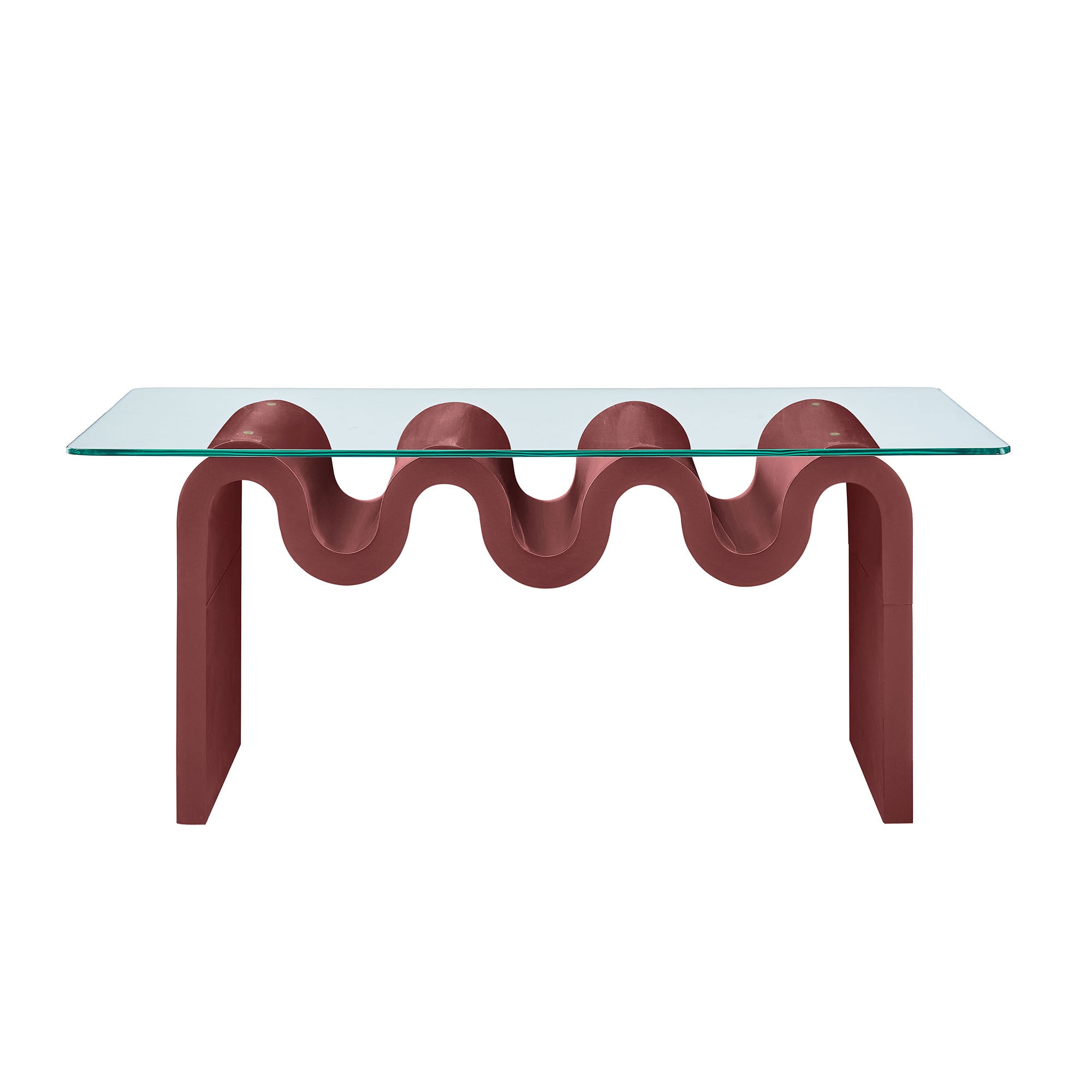 Ondine Glass Top Coffee Table, Spiced Apple