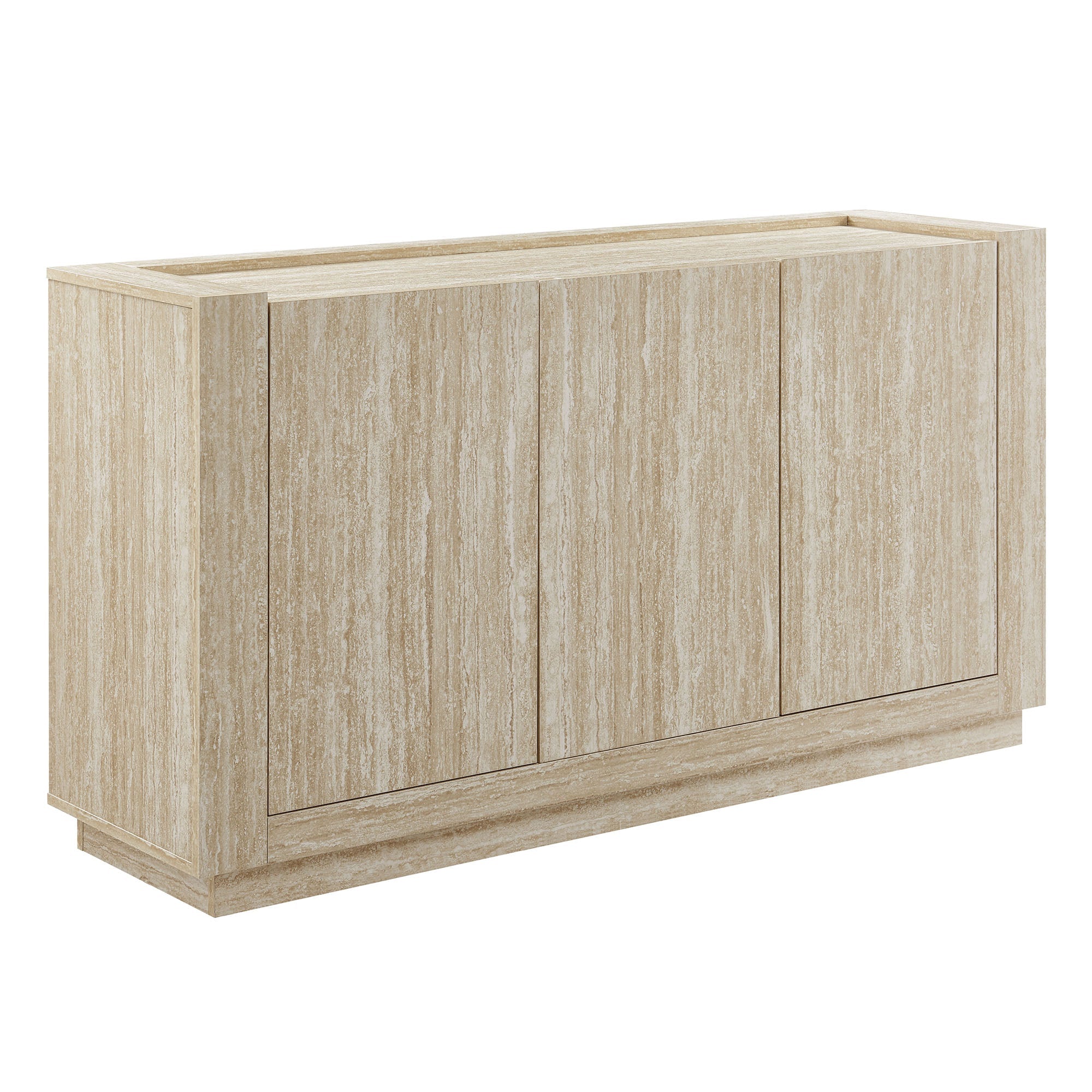 Hollis 59" Travertine Sideboard, Travertine