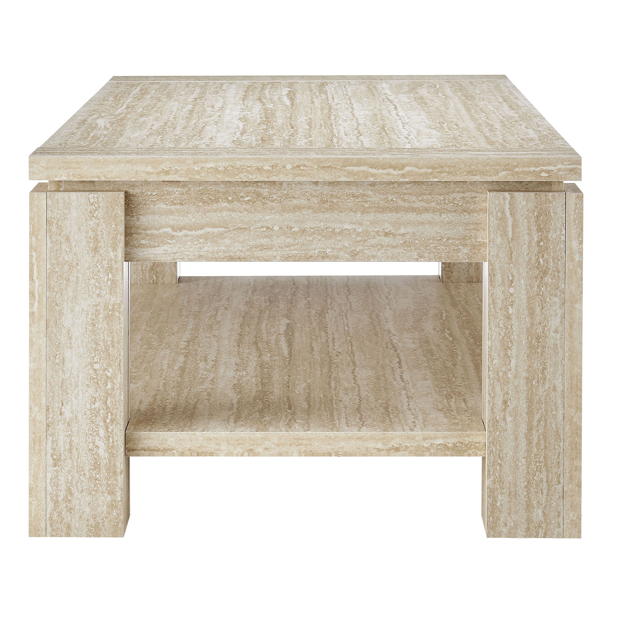 Hollis Travertine Coffee Table, Travertine