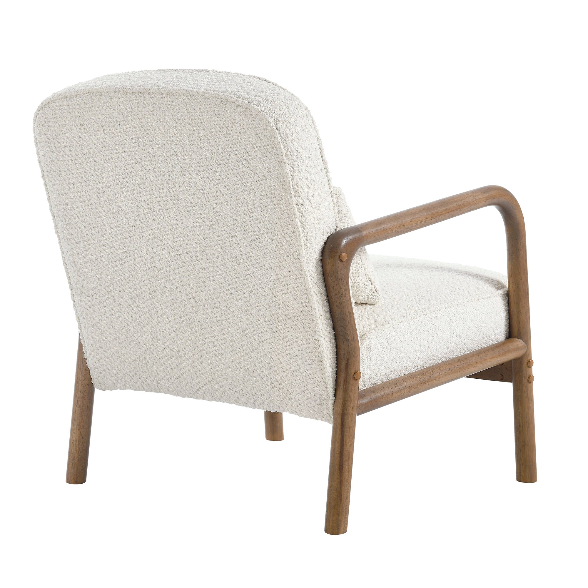 Charlie Boucle Upholstered Armchair, Ivory