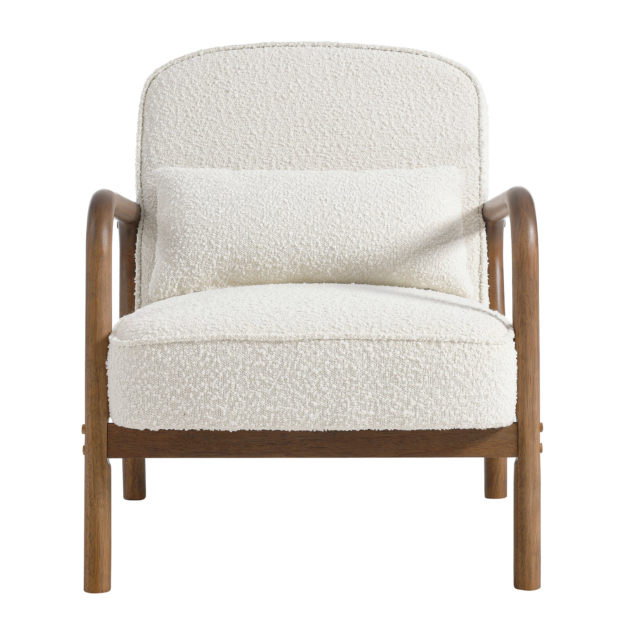 Charlie Boucle Upholstered Armchair, Ivory