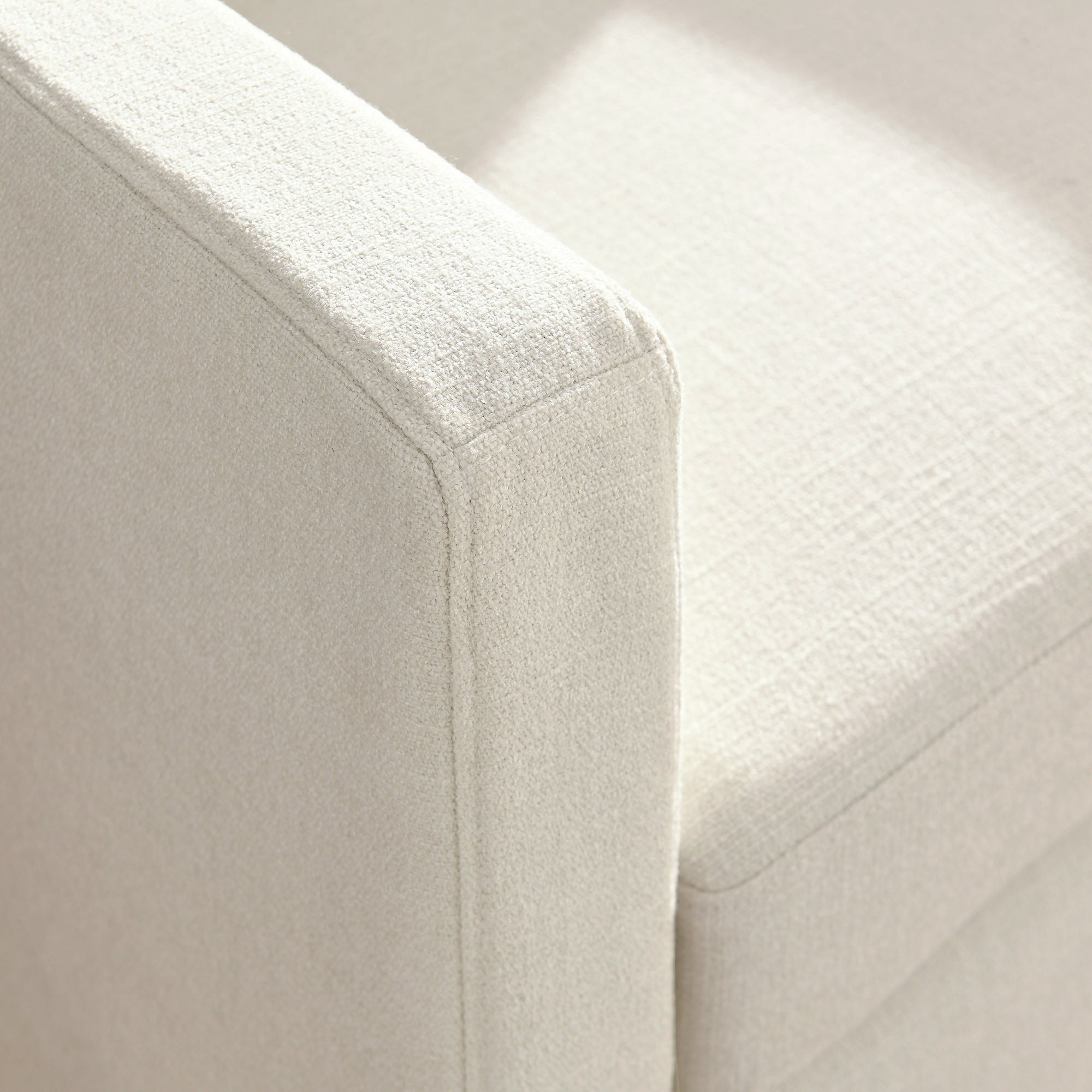 Serene Fabric Slipcovered Swivel Armchair, Salt