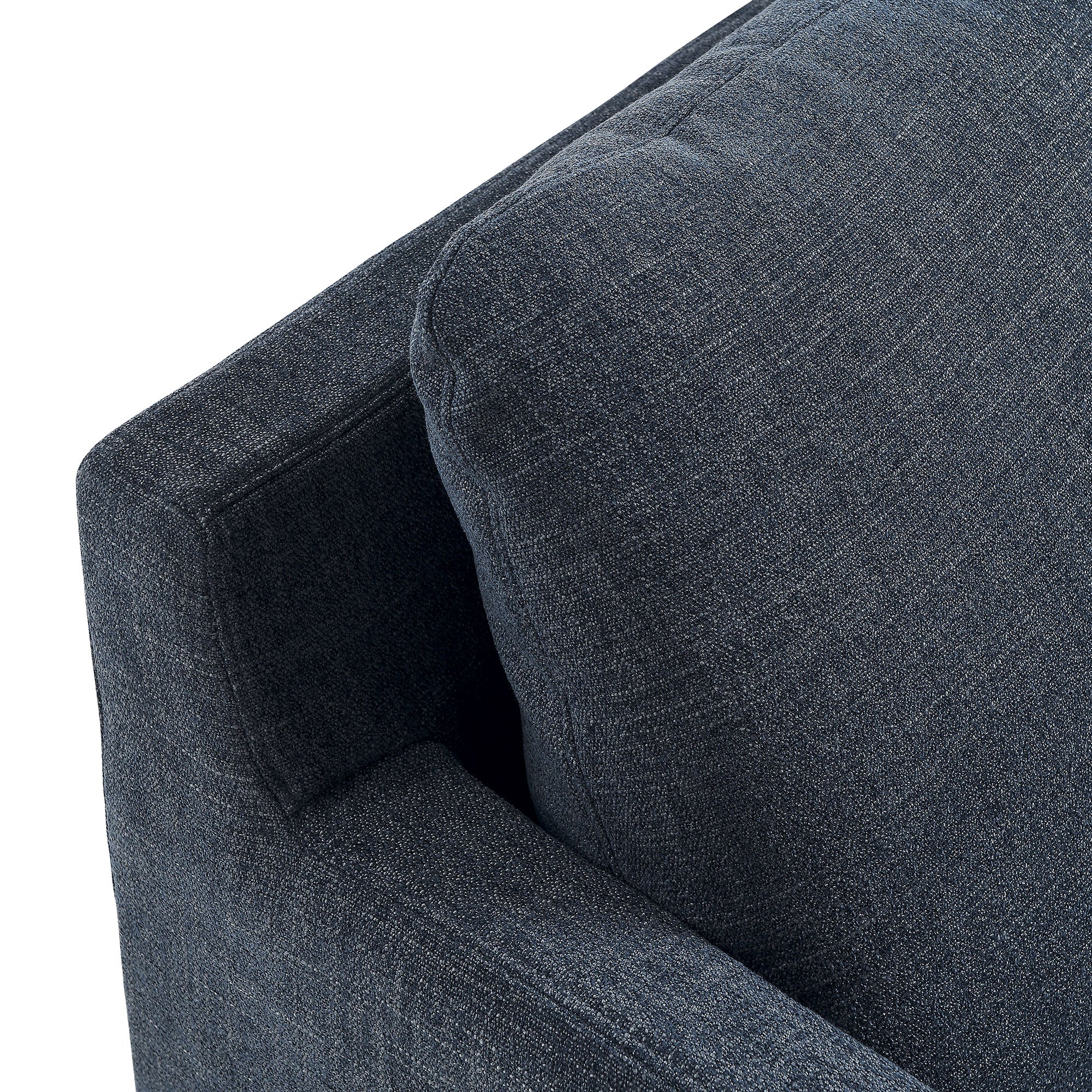 Serene Fabric Slipcovered Swivel Armchair, Slate Blue