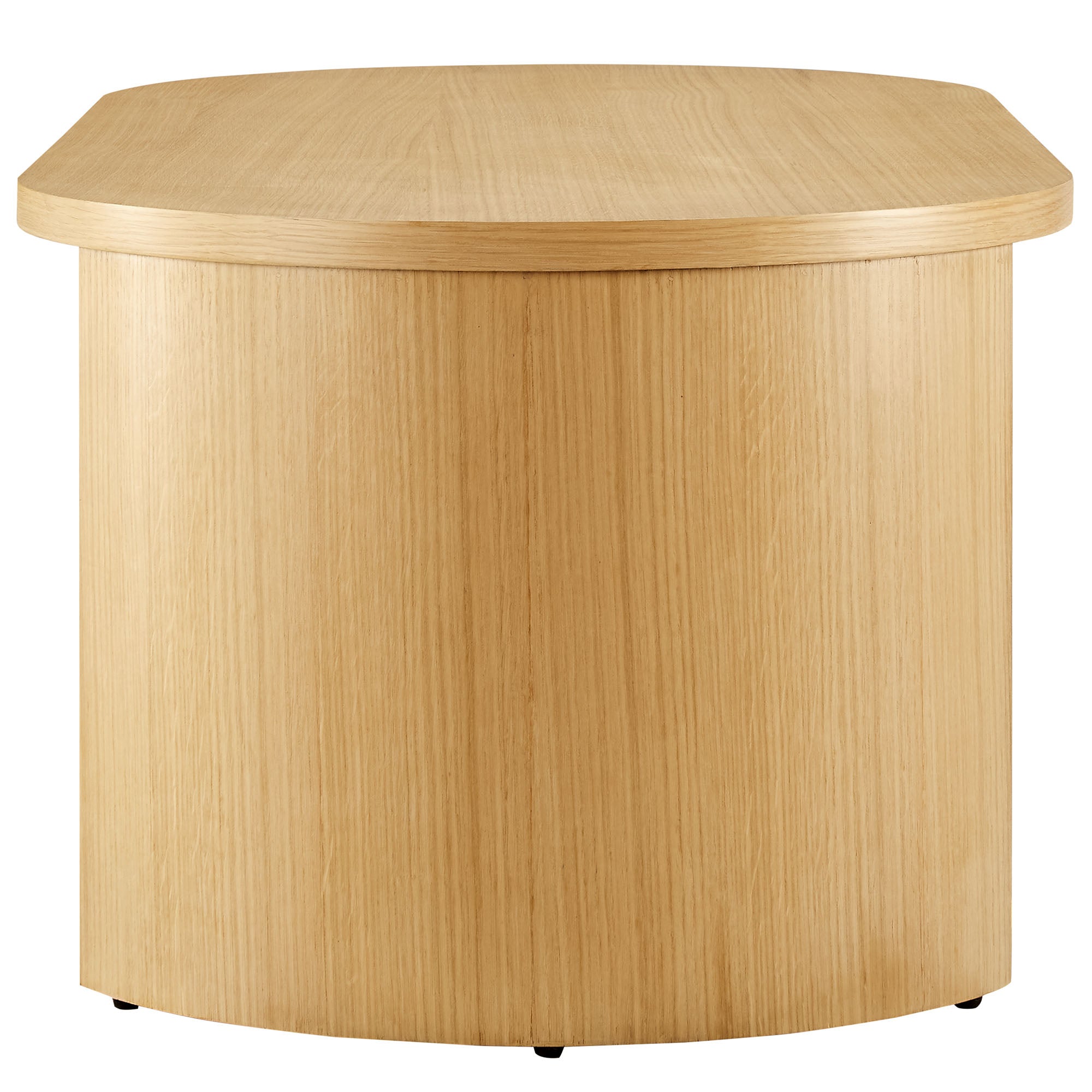 Aspect Oval Wood Coffee Table, Oak