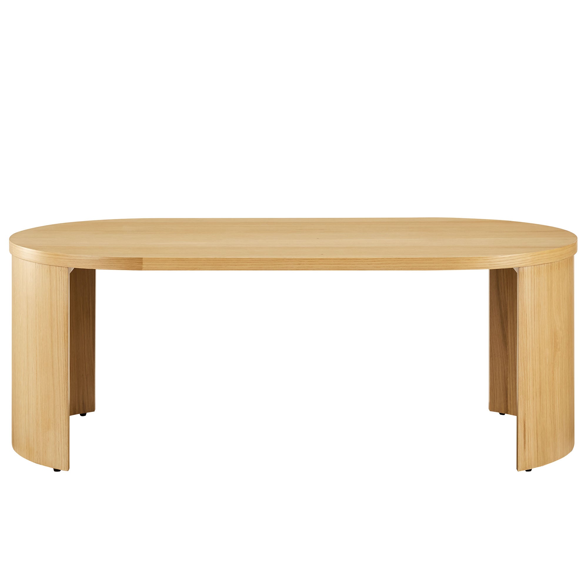 Aspect Oval Wood Coffee Table, Oak