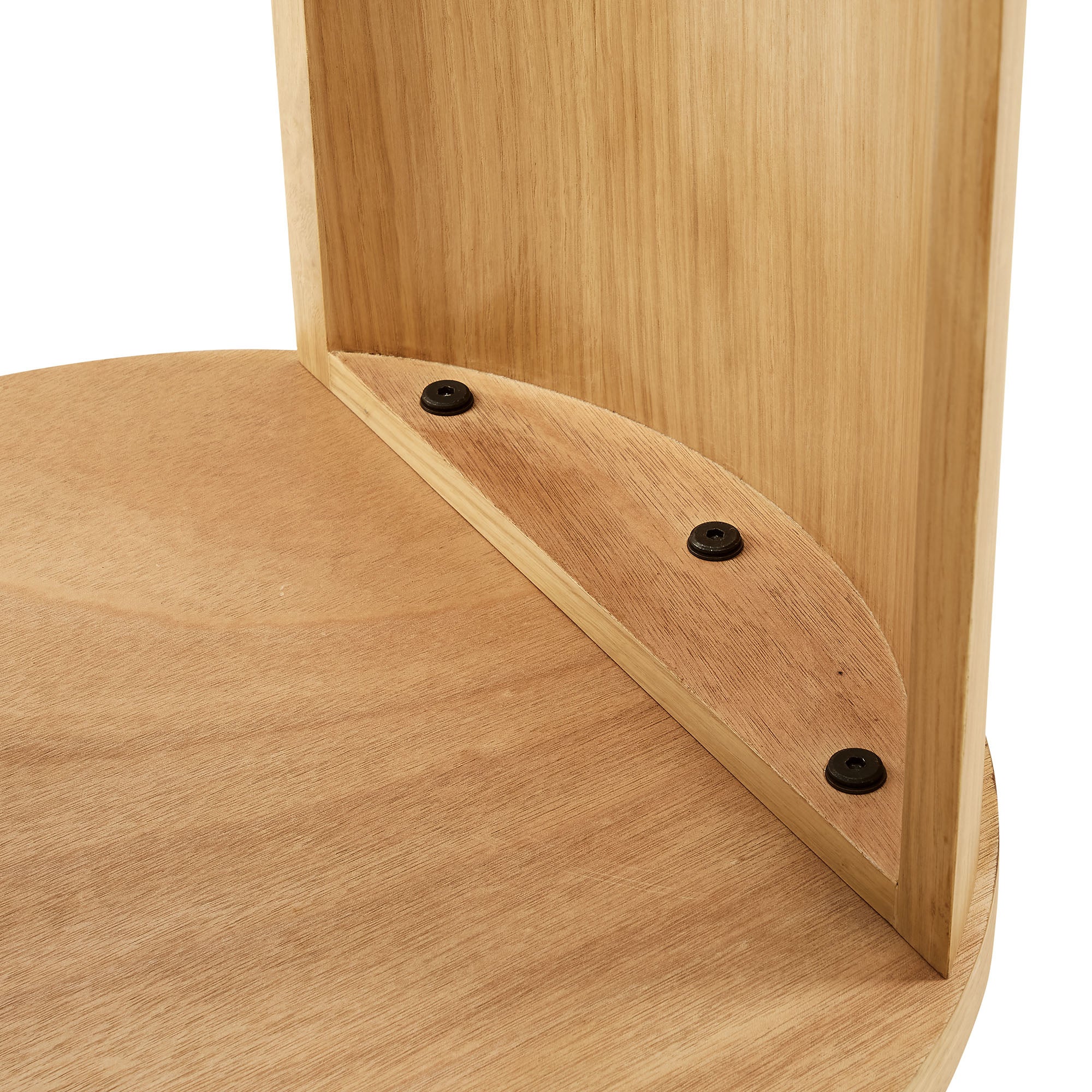 Aspect Round Wood End Table, Oak