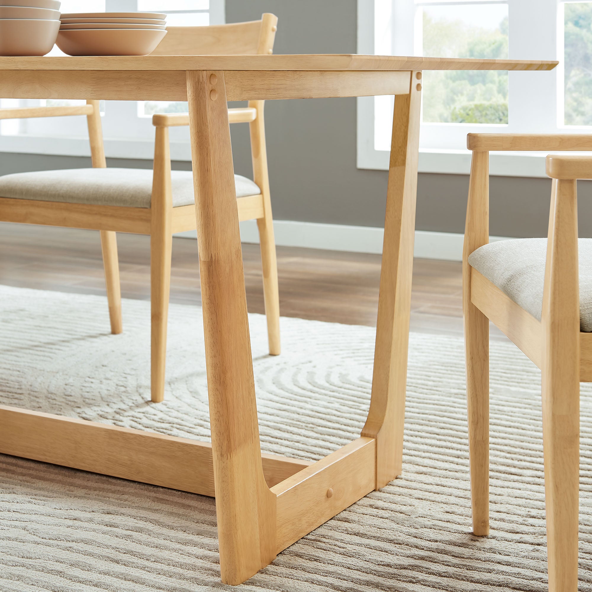 Solara 71" Rectangle Wood Dining Table, Natural