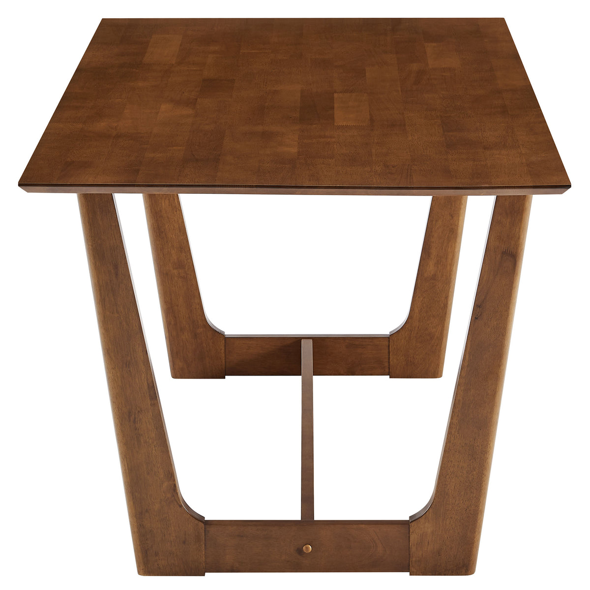 Solara 7-Piece Wood Dining Set with Vegan Leather Side Chairs, Walnut Black
