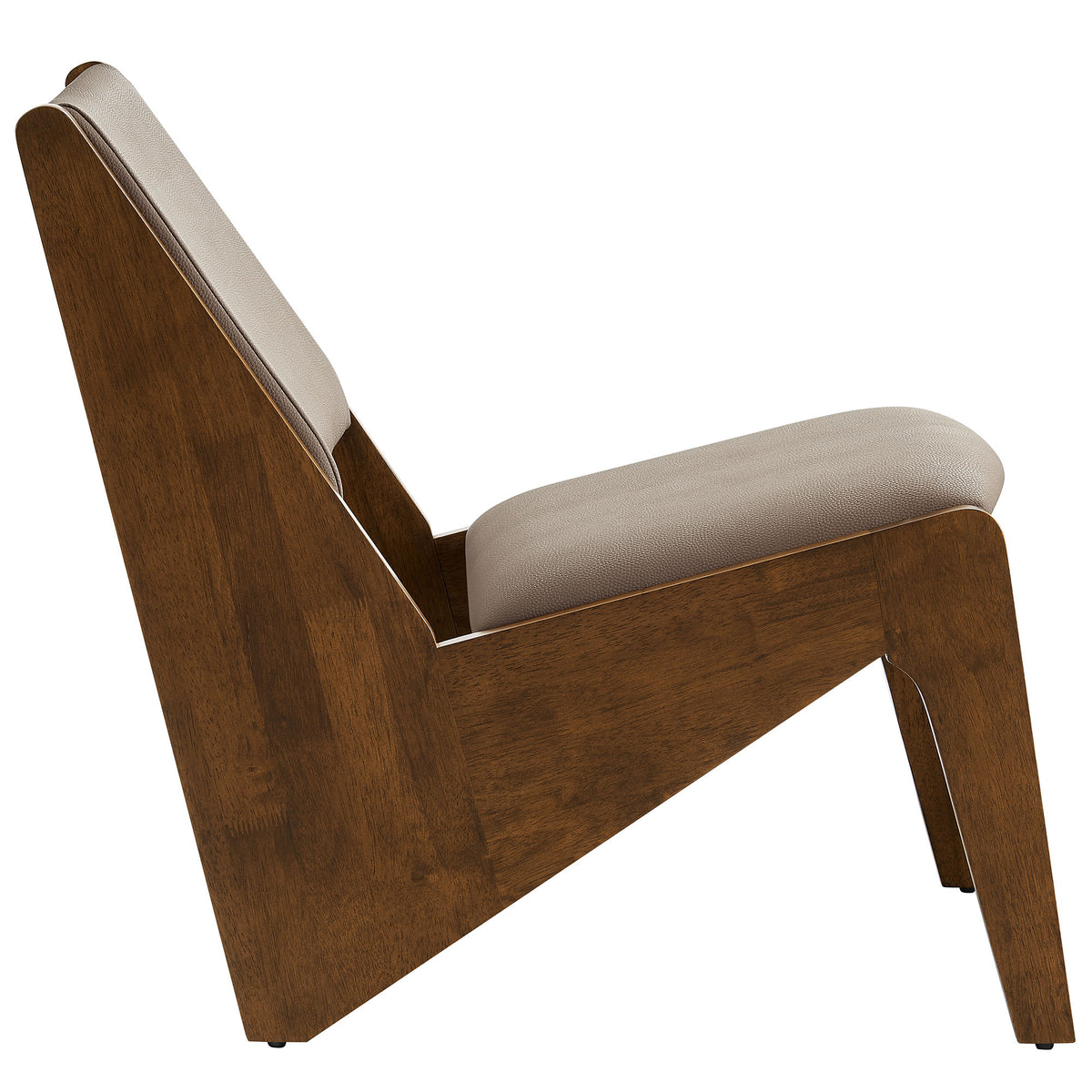 Rylina Vegan Leather Accent Chairs Set of 2, Walnut Brown