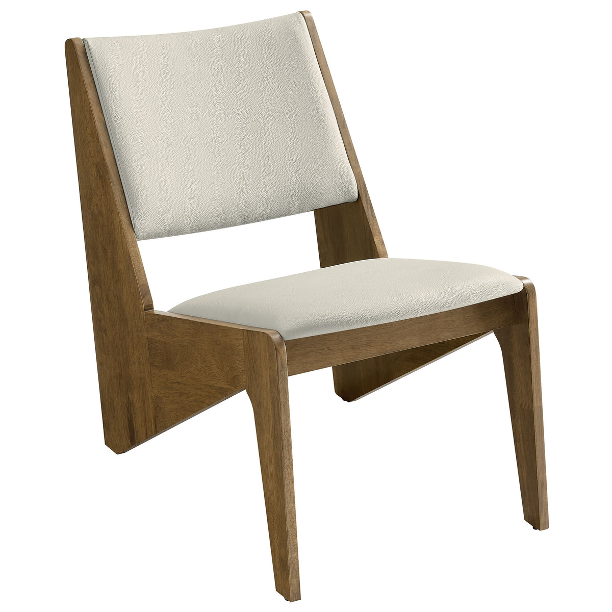 Rylina Vegan Leather Accent Chairs Set of 2, Weathered Oak Stone