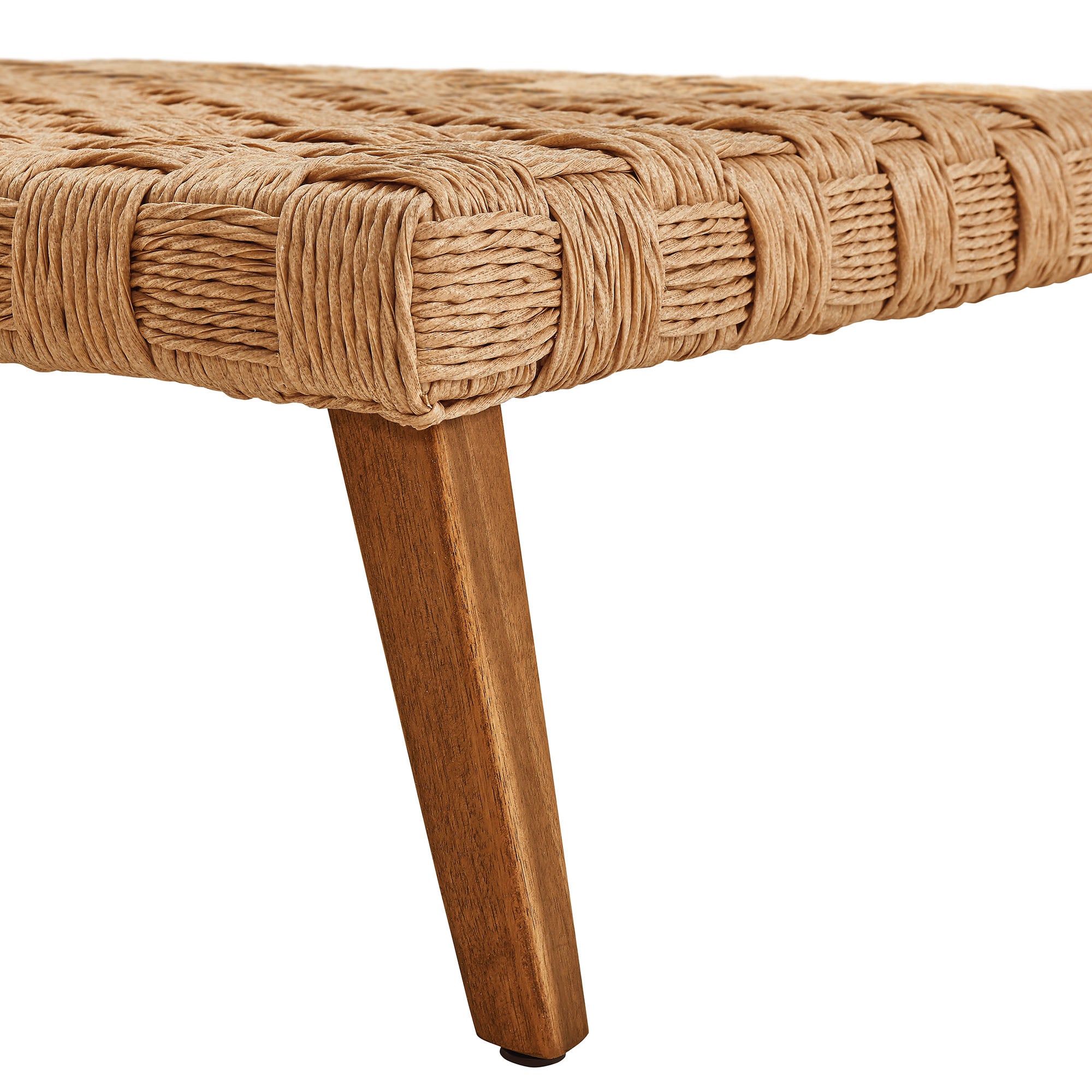 Thames Outdoor Patio Wicker Outdoor Patio Rattan Coffee Table, Natural