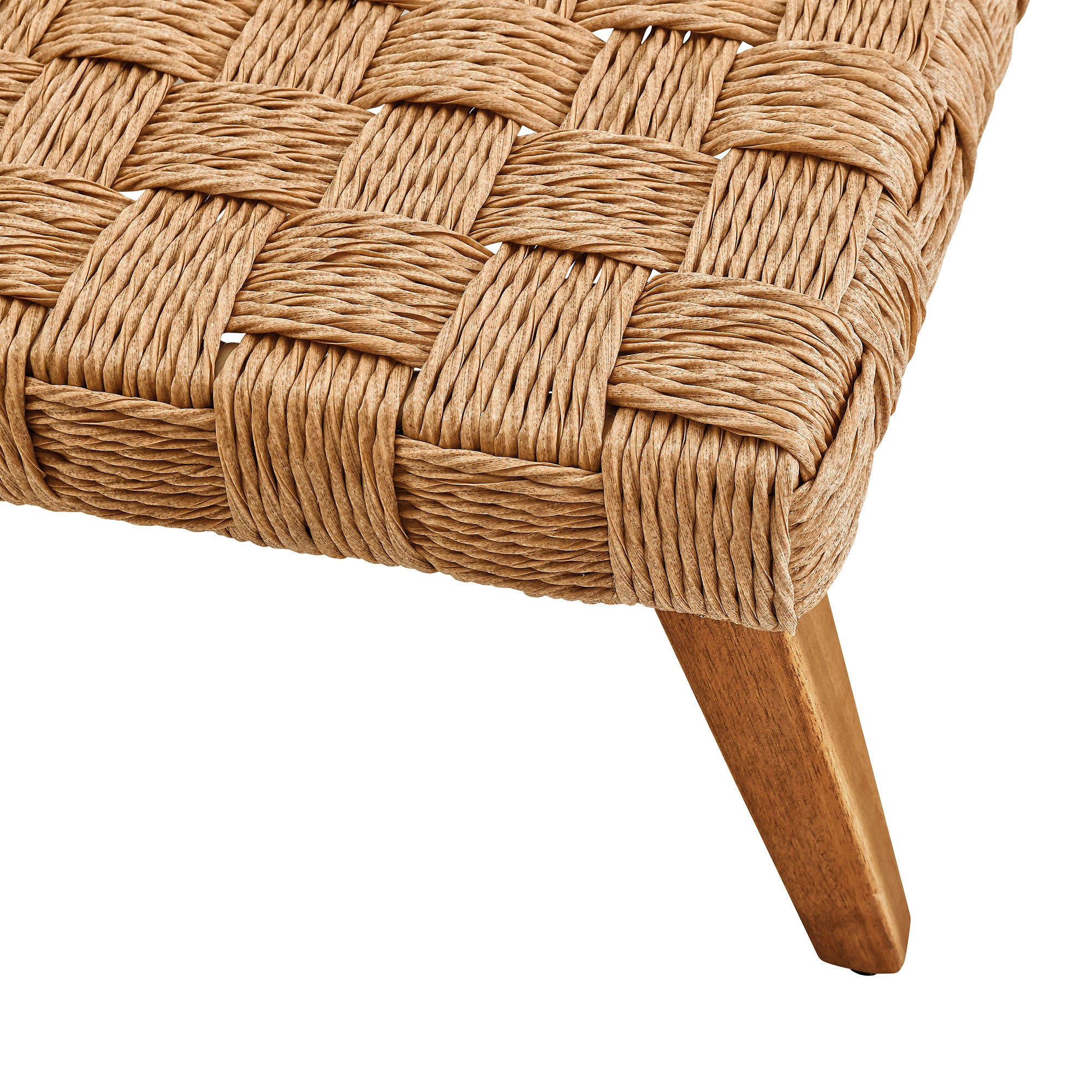 Thames Outdoor Patio Wicker Outdoor Patio Rattan Coffee Table, Natural