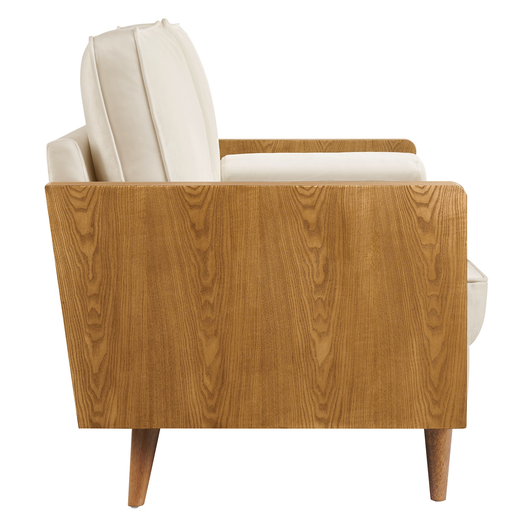 Kellan Performance Velvet Loveseat, Walnut Alabaster