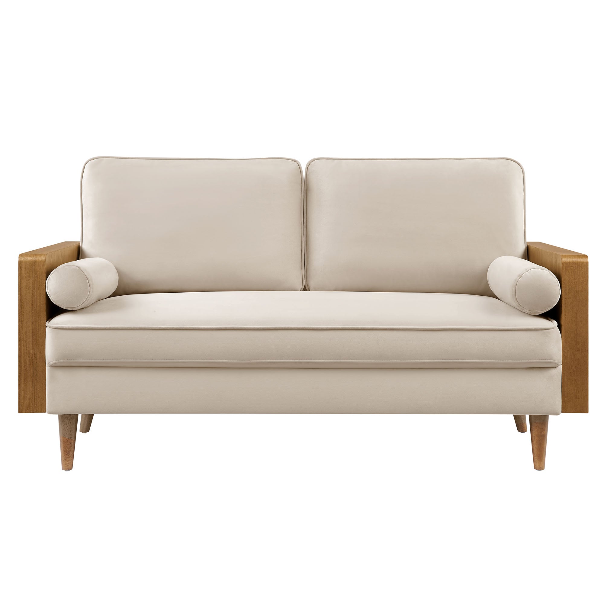 Kellan Performance Velvet Loveseat, Walnut Almond