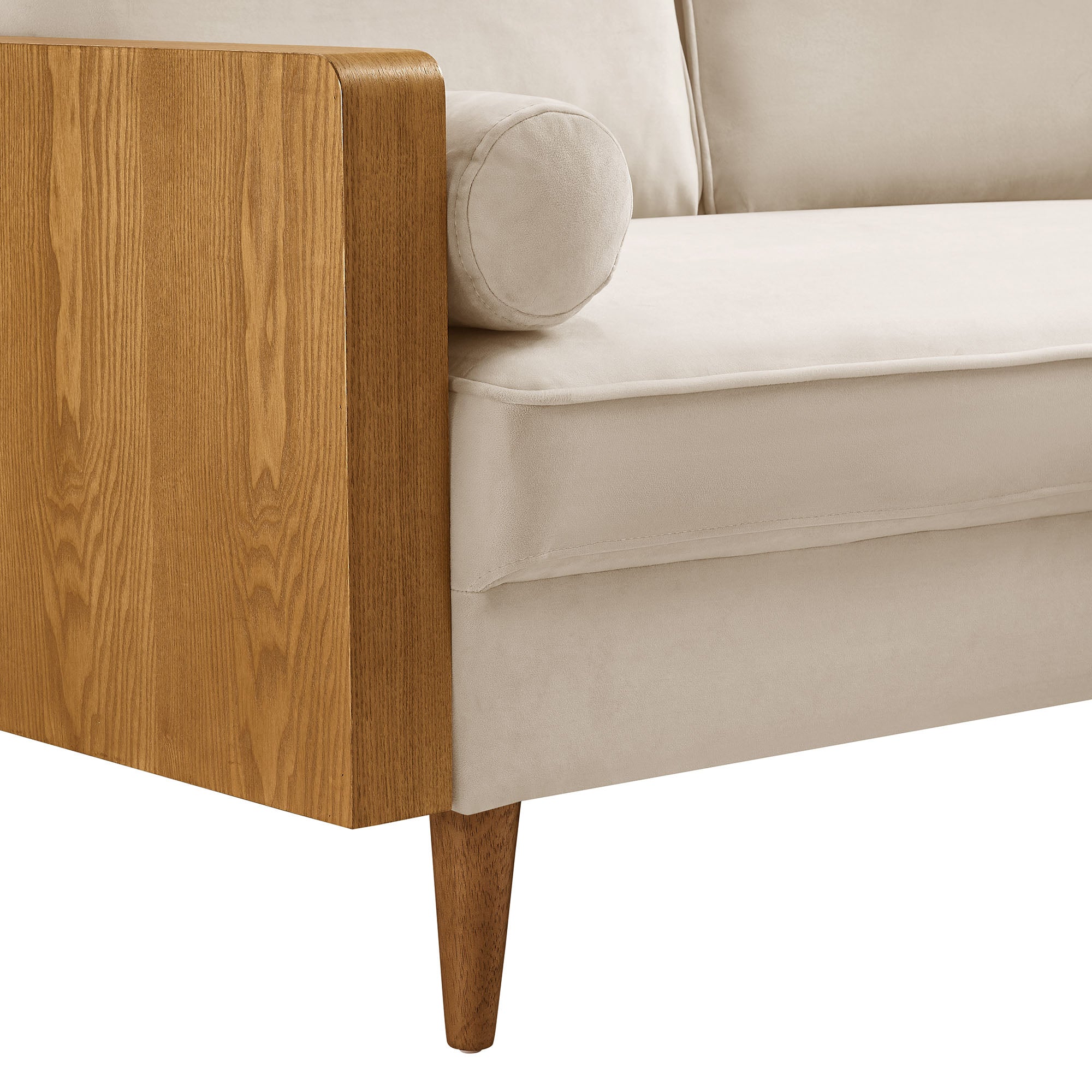 Kellan Performance Velvet Loveseat, Walnut Almond
