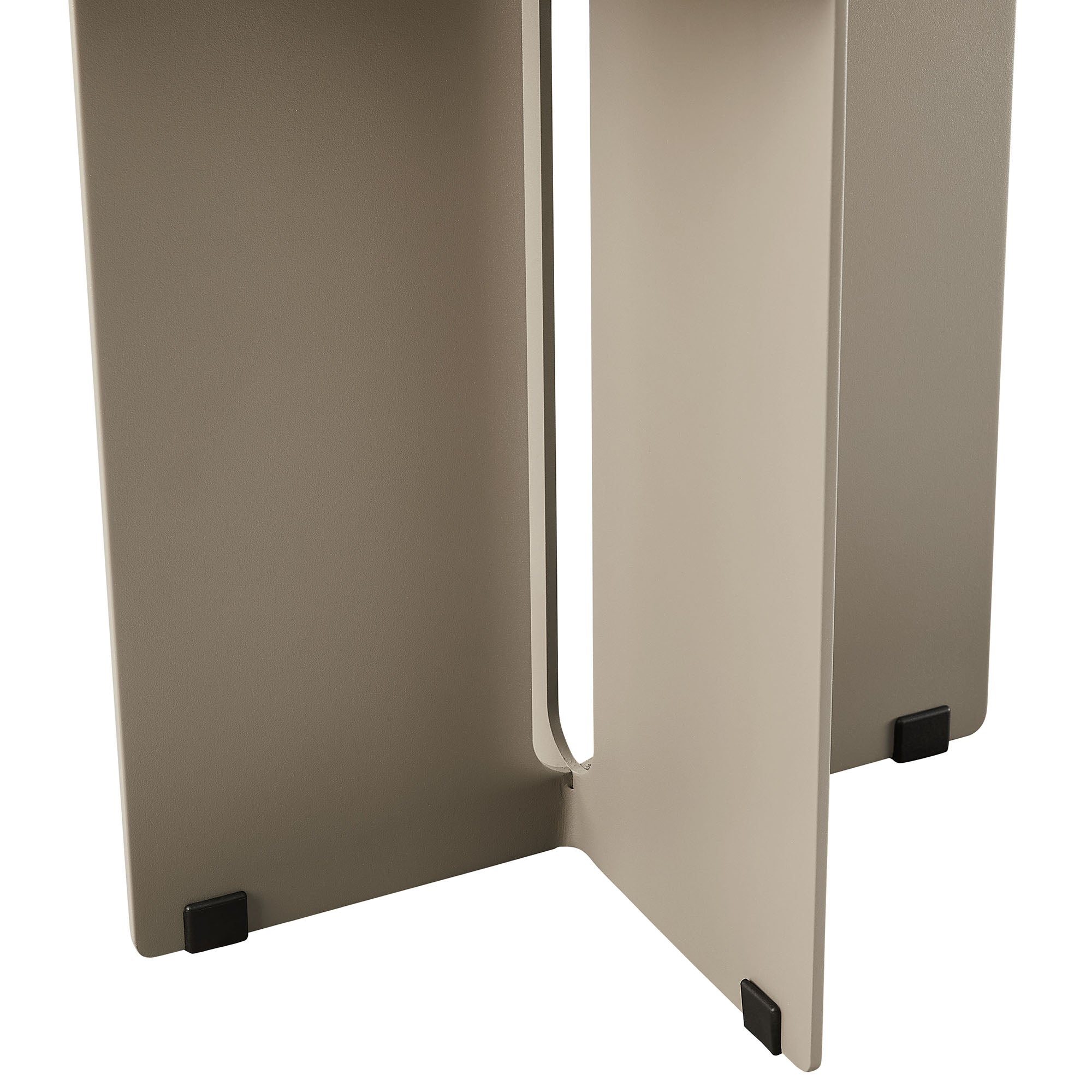 Tecton Outdoor Patio Aluminum Side Table, Khaki