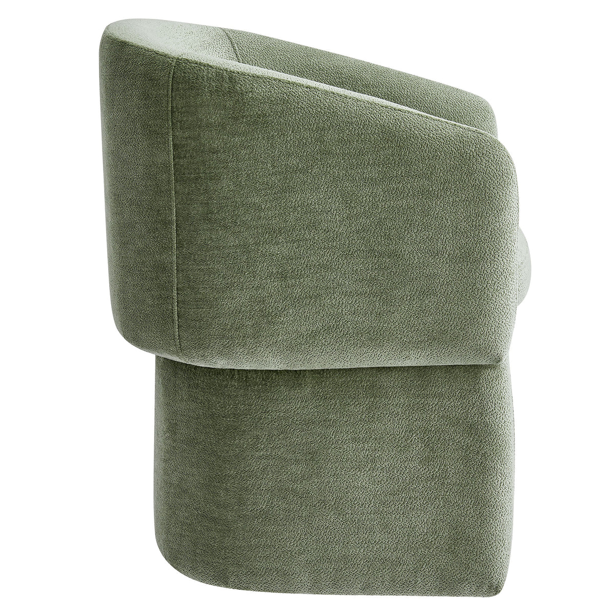 Verity Barrel Back Chenille Dining Armchair, Sage