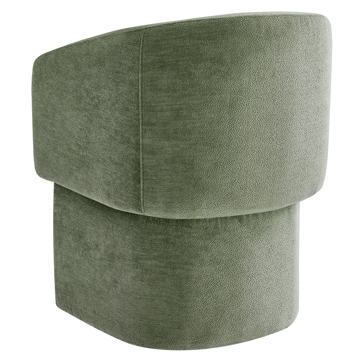 Verity Barrel Back Chenille Dining Armchair, Sage