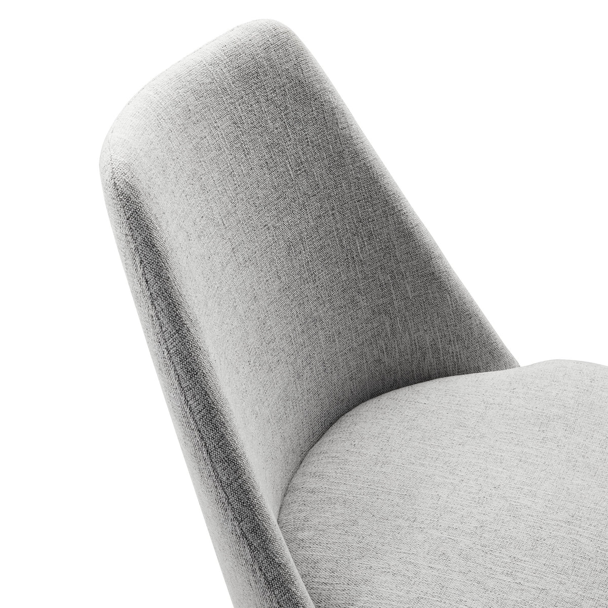 Lippa Swivel Dining Upholstered Side Chair, Black Light Gray