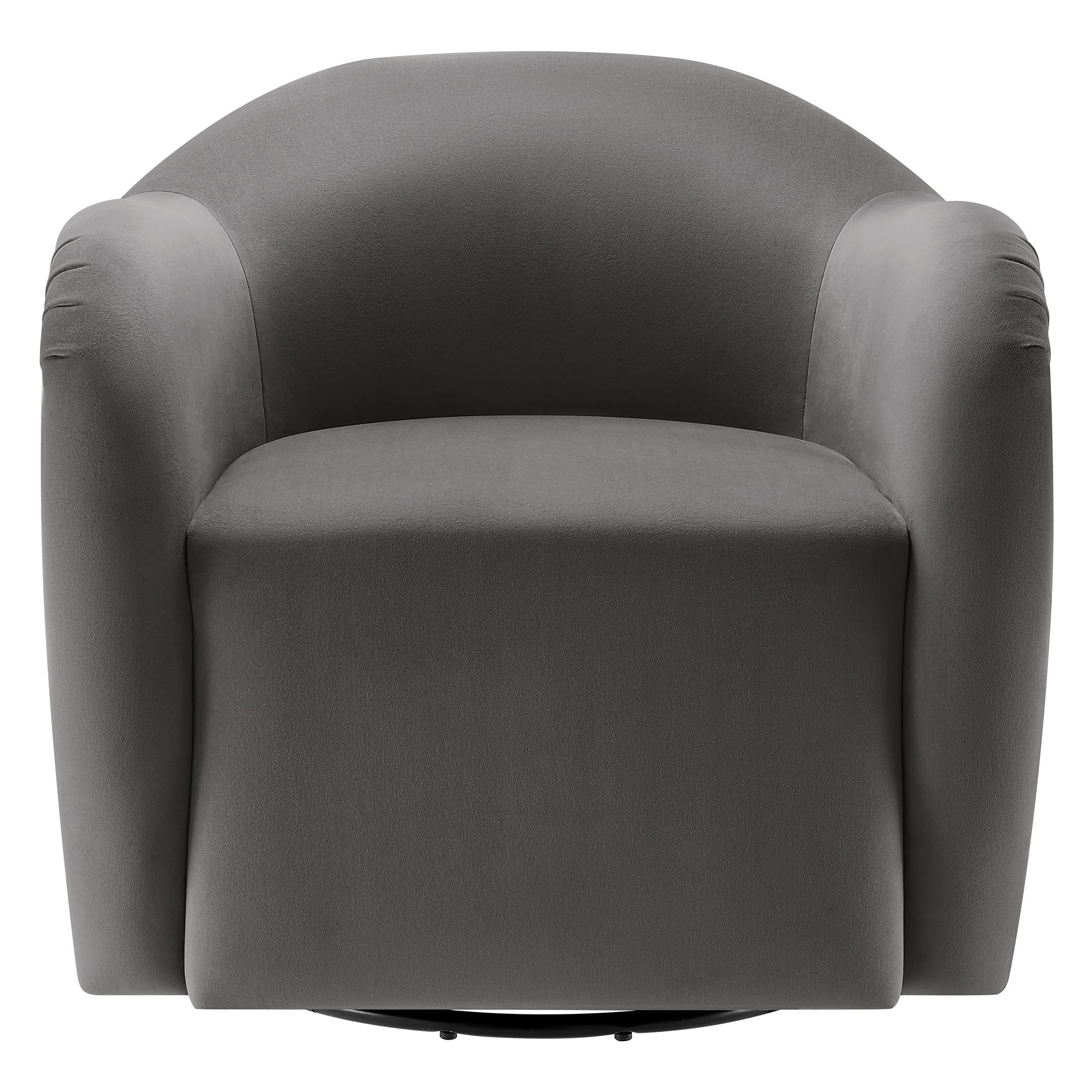 Compose Performance Velvet Swivel Armchair, Storm Gray