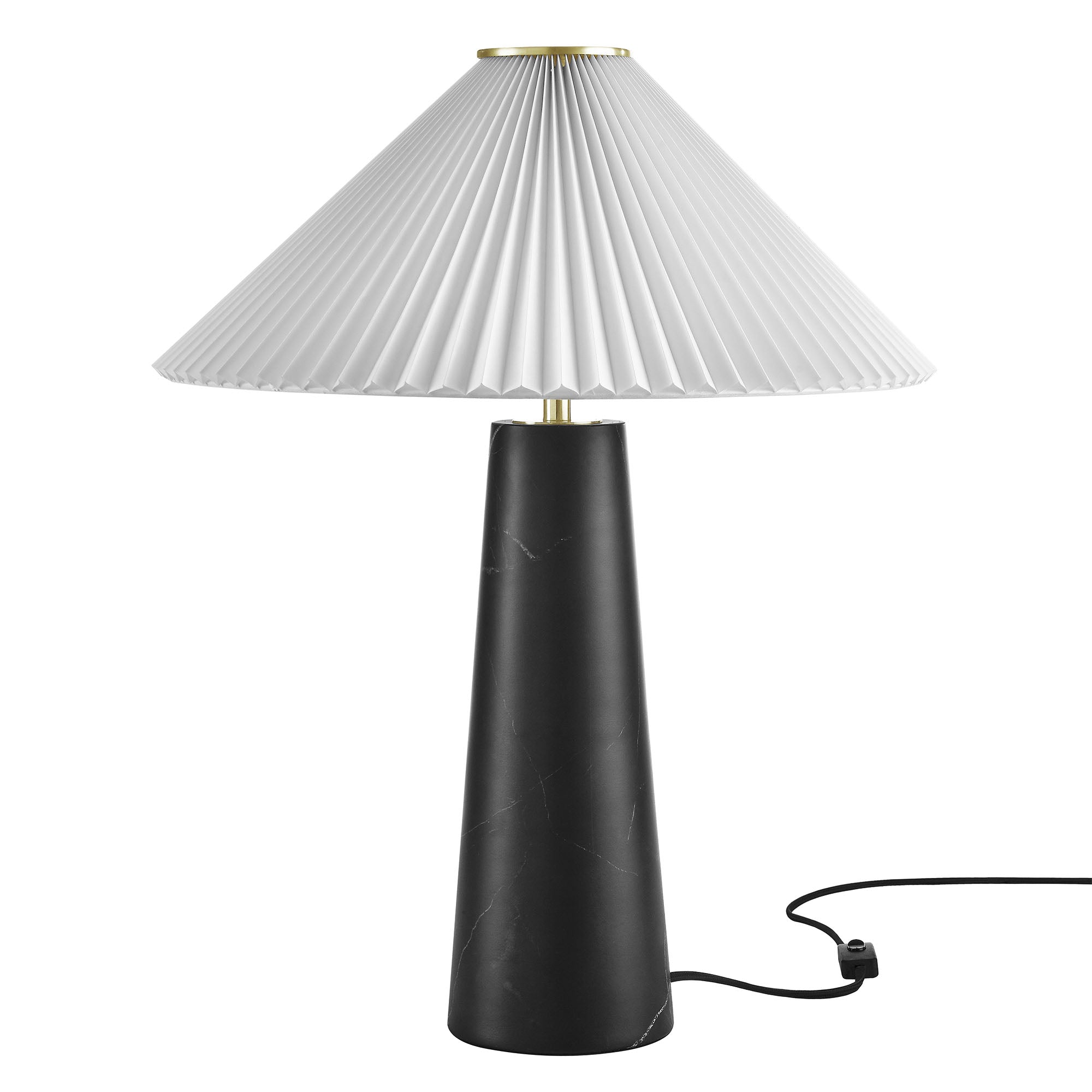 Nera Marble Table Lamp, Black