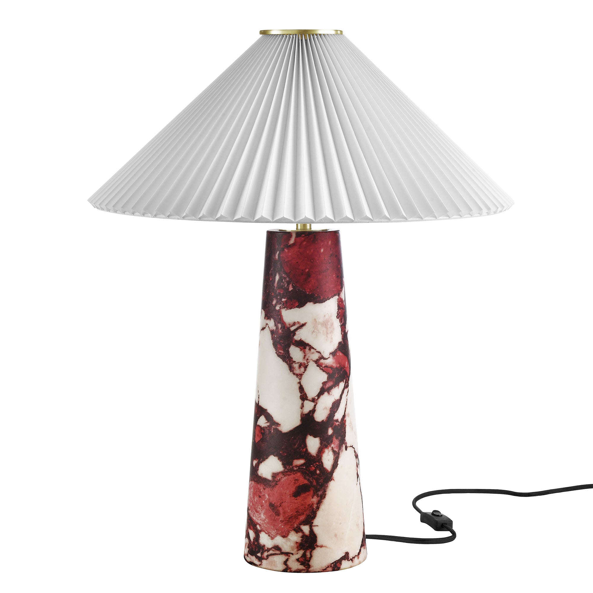 Nera Marble Table Lamp, Red