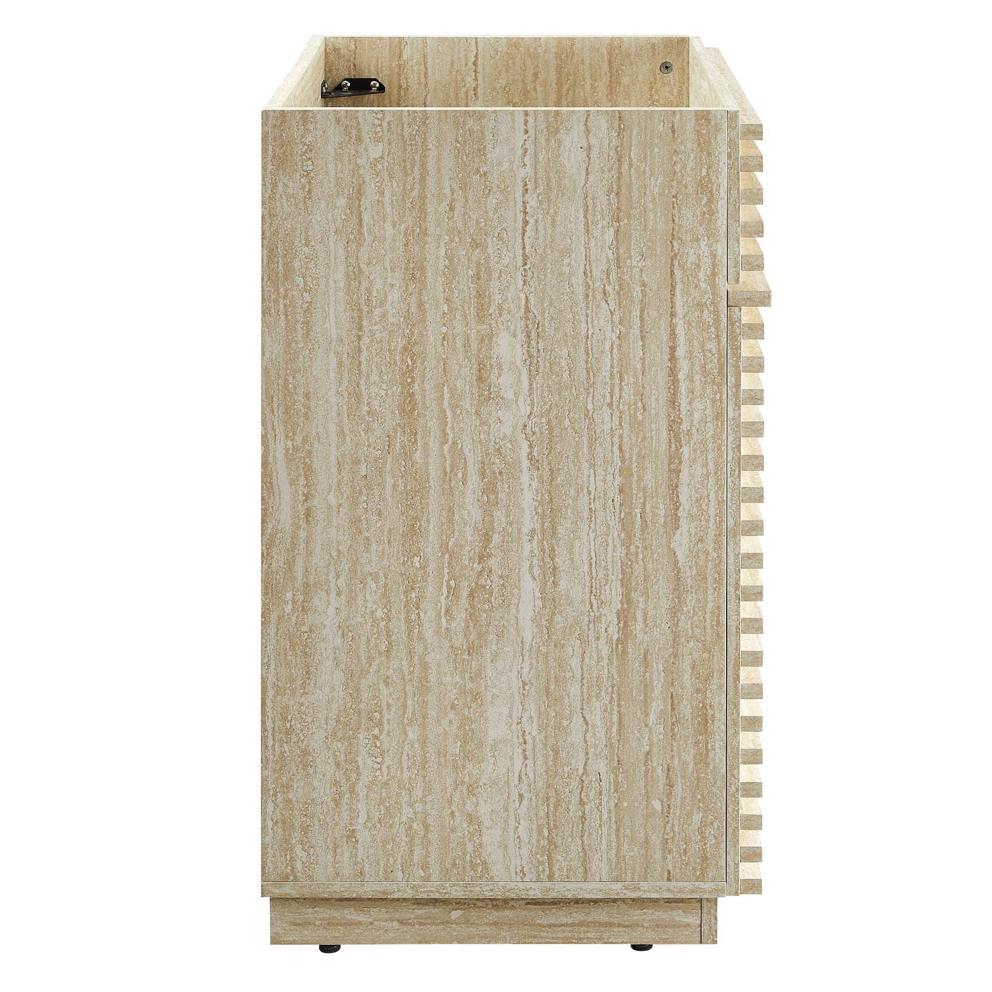 Render 24" Faux Travertine Bathroom Vanity Cabinet (Sink Not Included), Travertine
