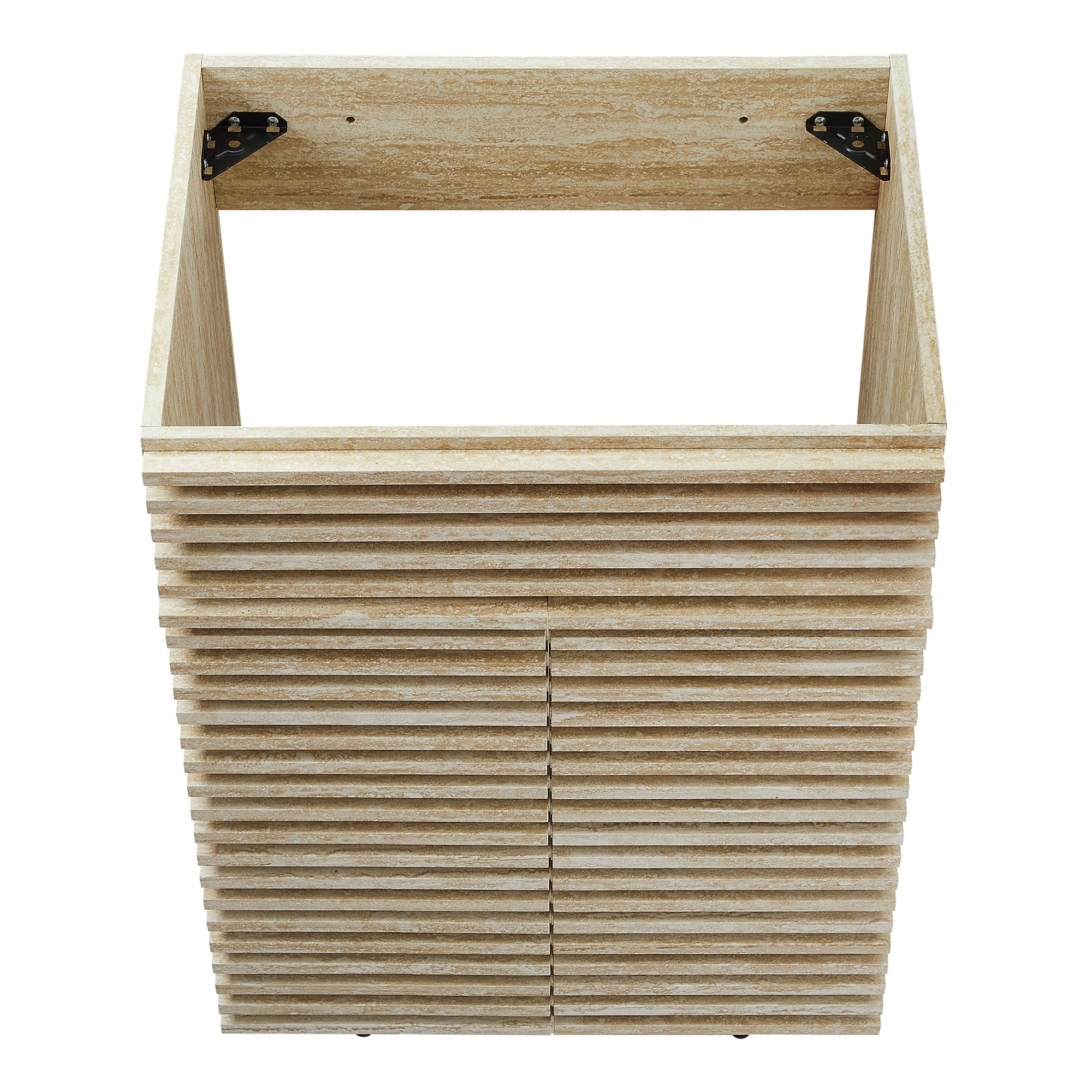 Render 24" Faux Travertine Bathroom Vanity Cabinet (Sink Not Included), Travertine